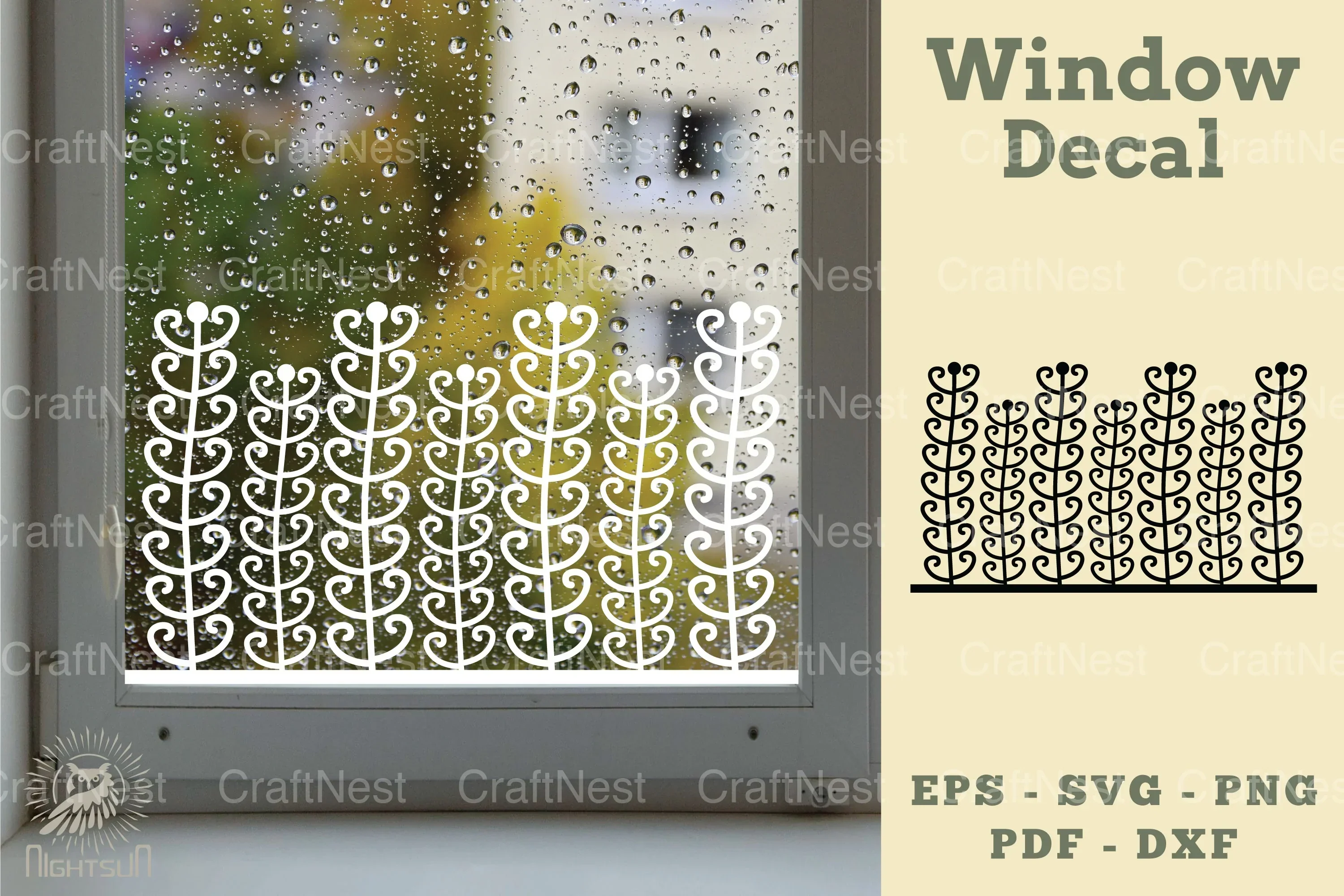 Floral Window Decal SVG Bundle