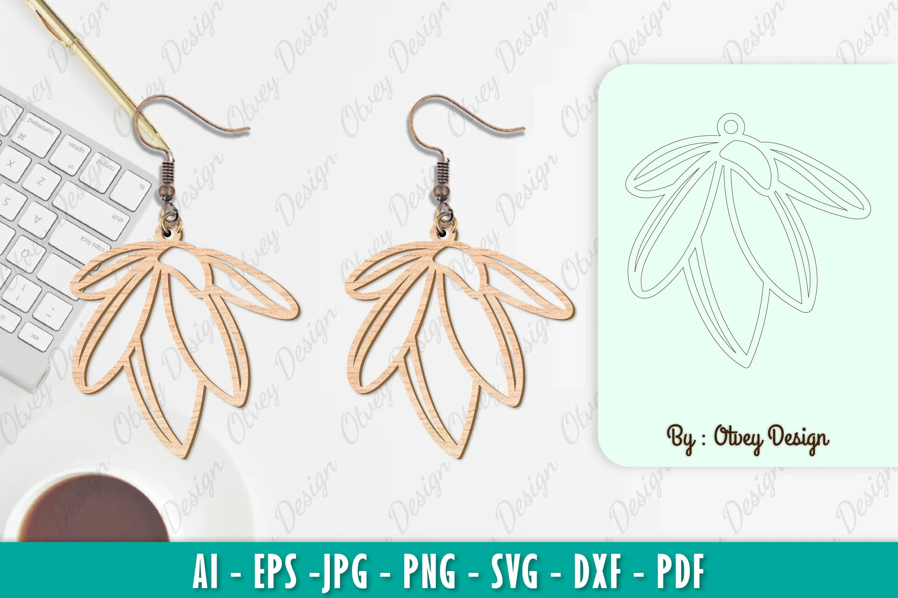 Flower Earring SVG Bundle