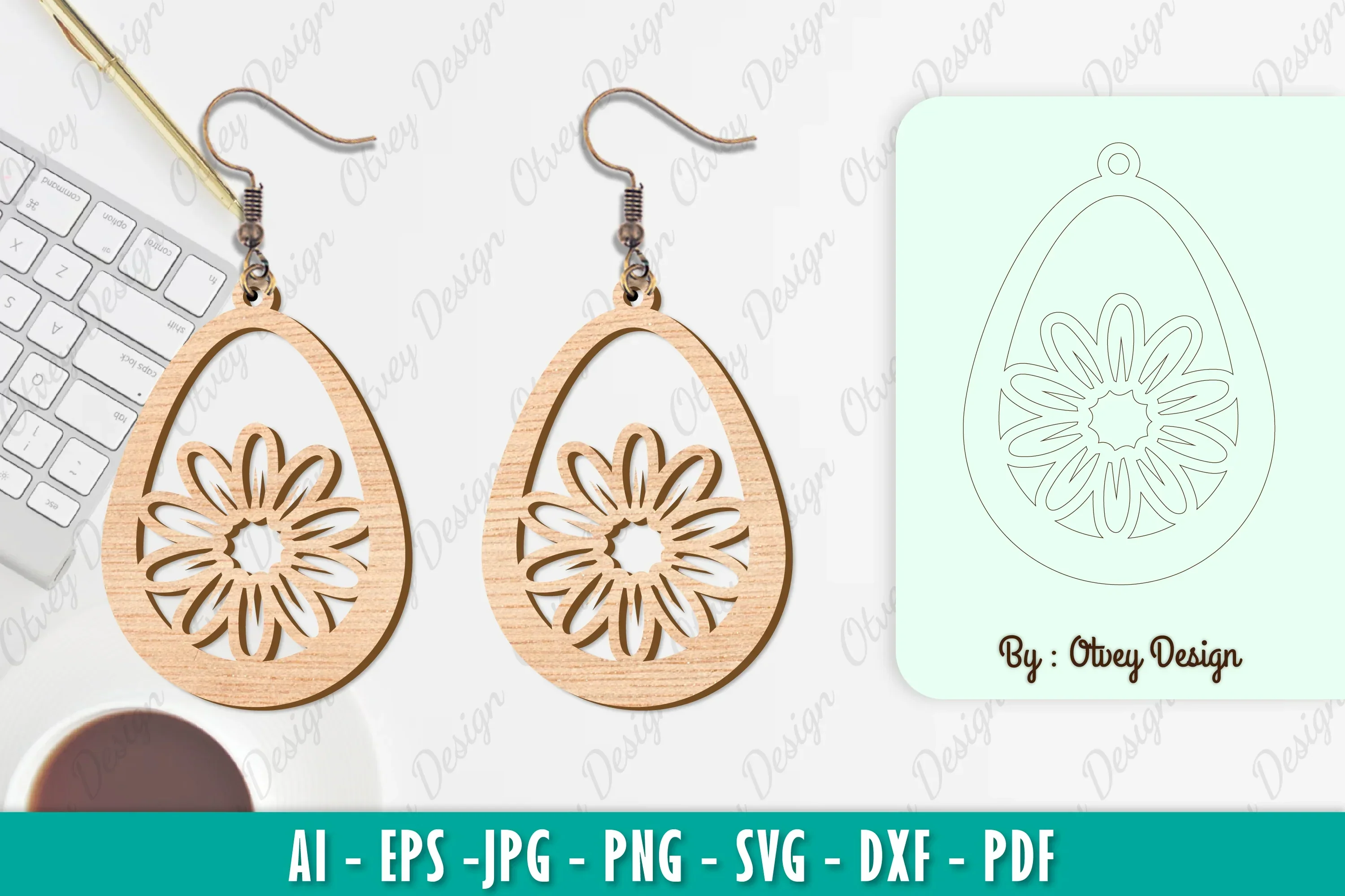 Flower Earring SVG Bundle
