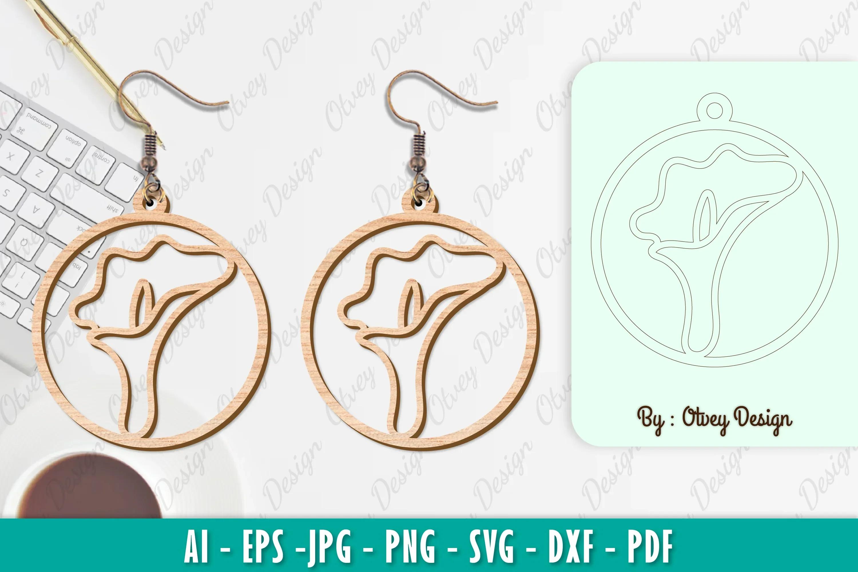 Flower Earring SVG Bundle