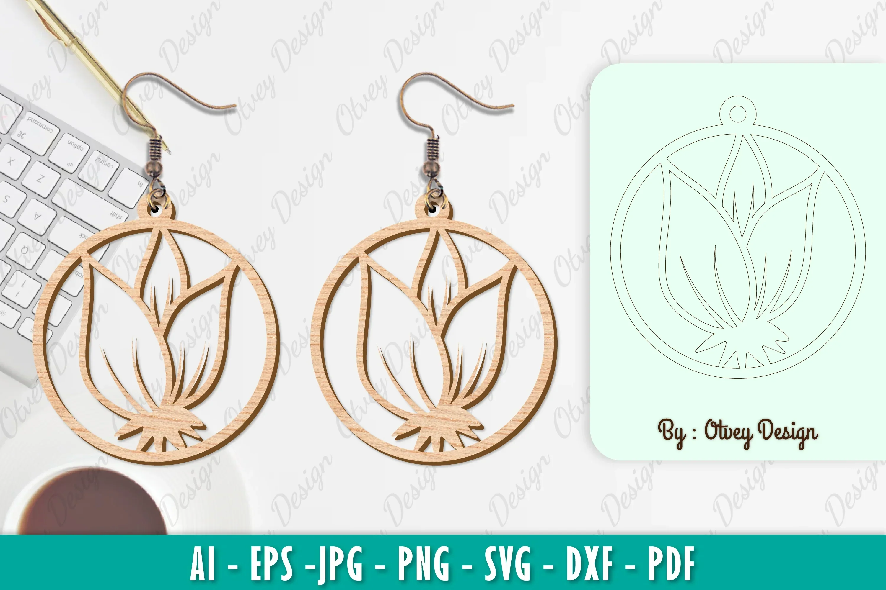 Flower Earring SVG Bundle