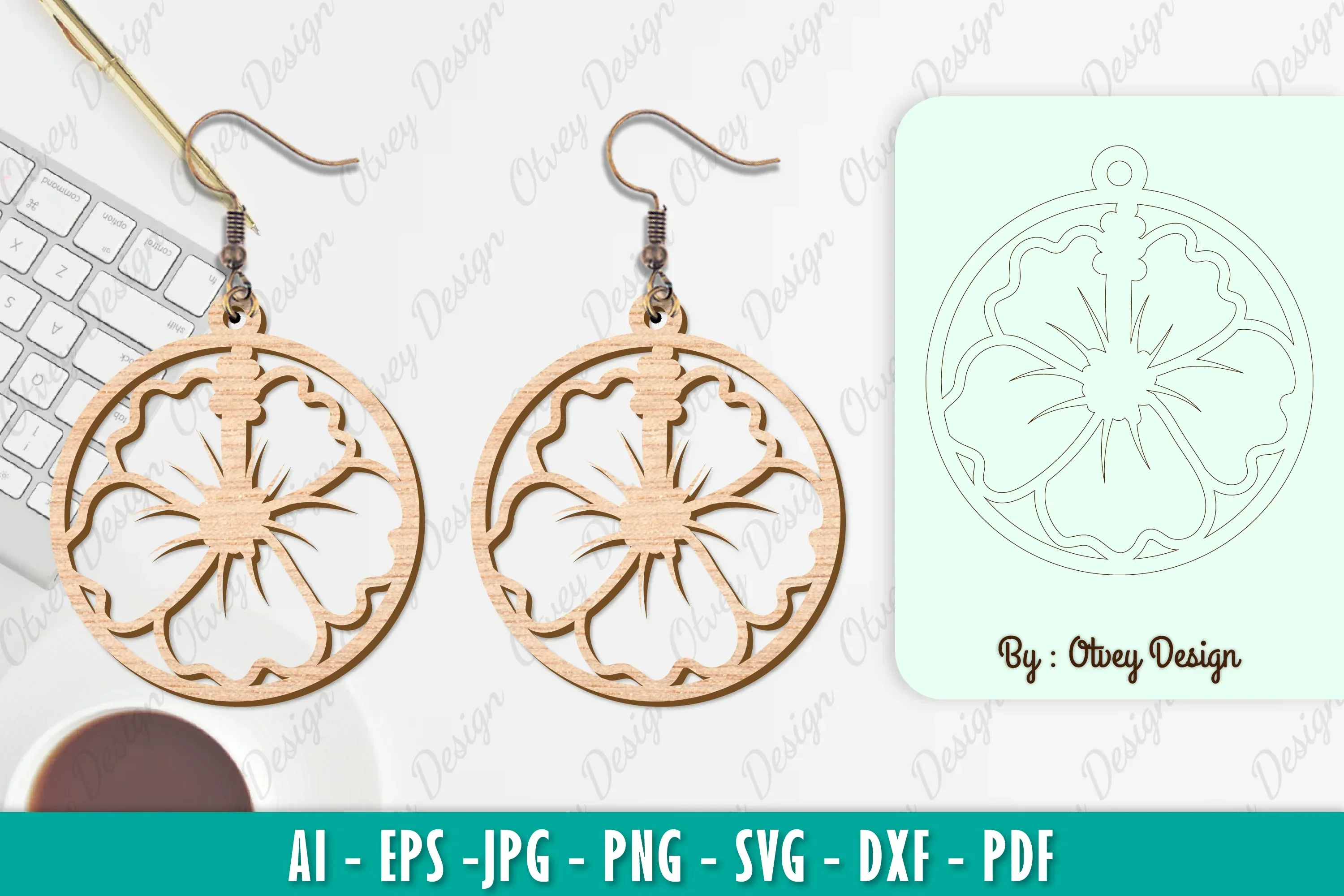 Flower Earring SVG Bundle