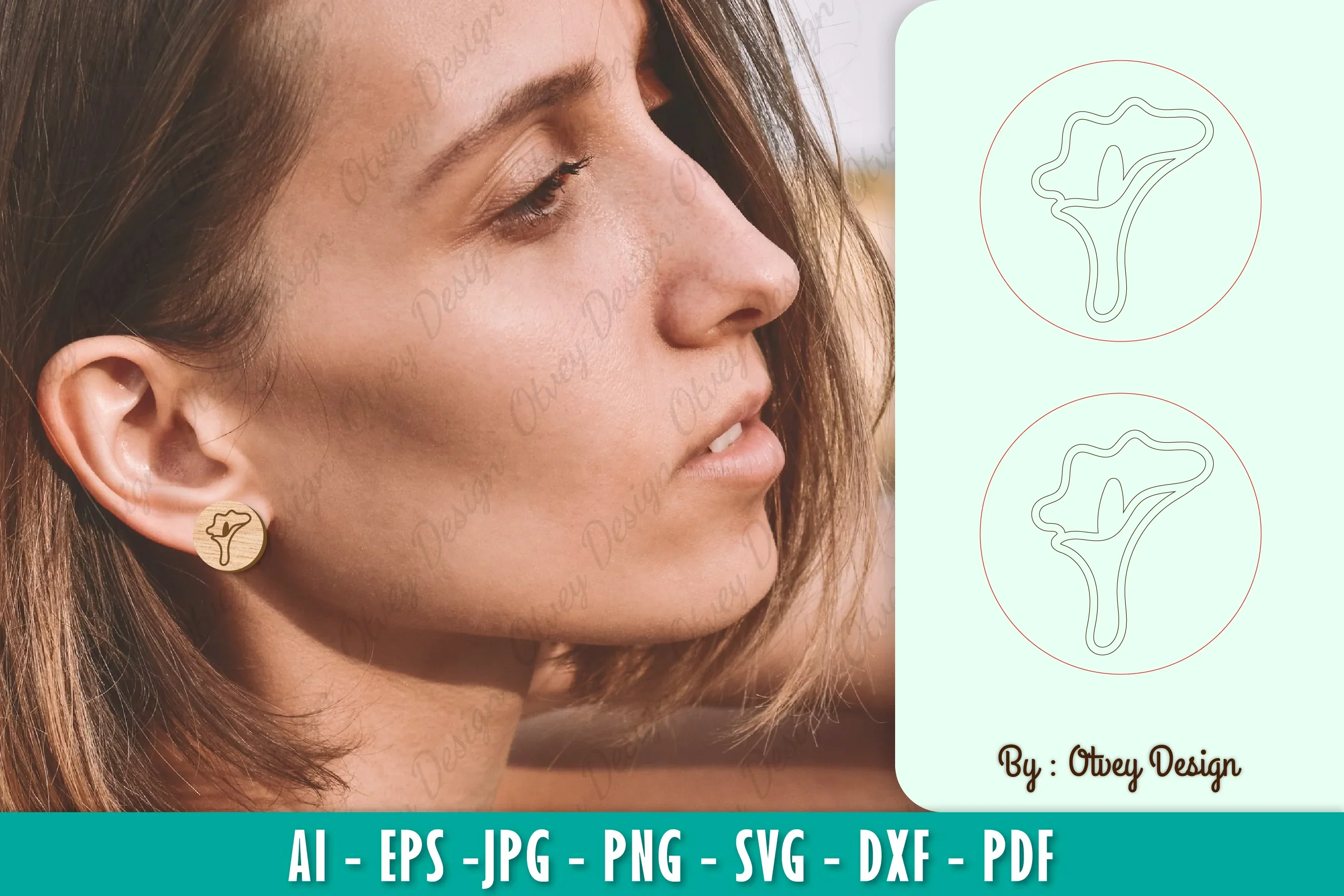 Flower Earring SVG Bundle