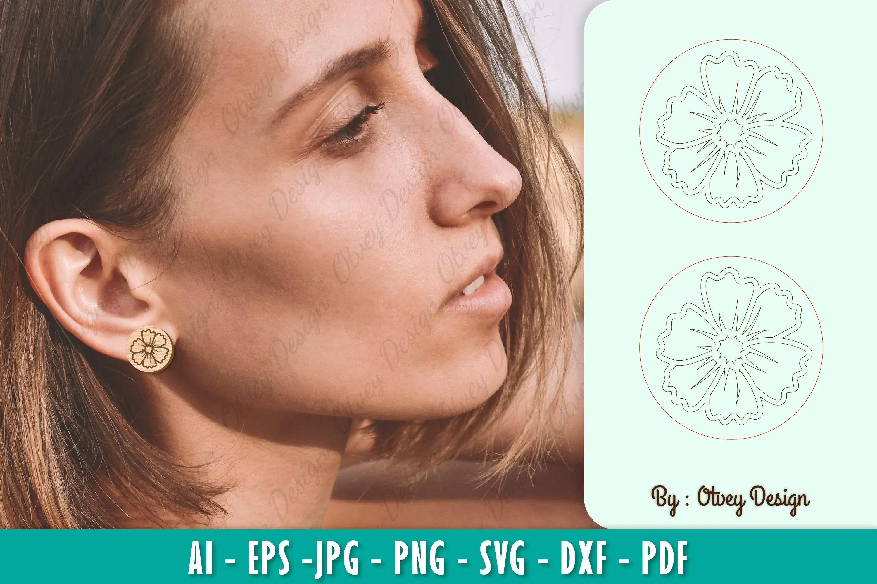 Flower Earring SVG Bundle