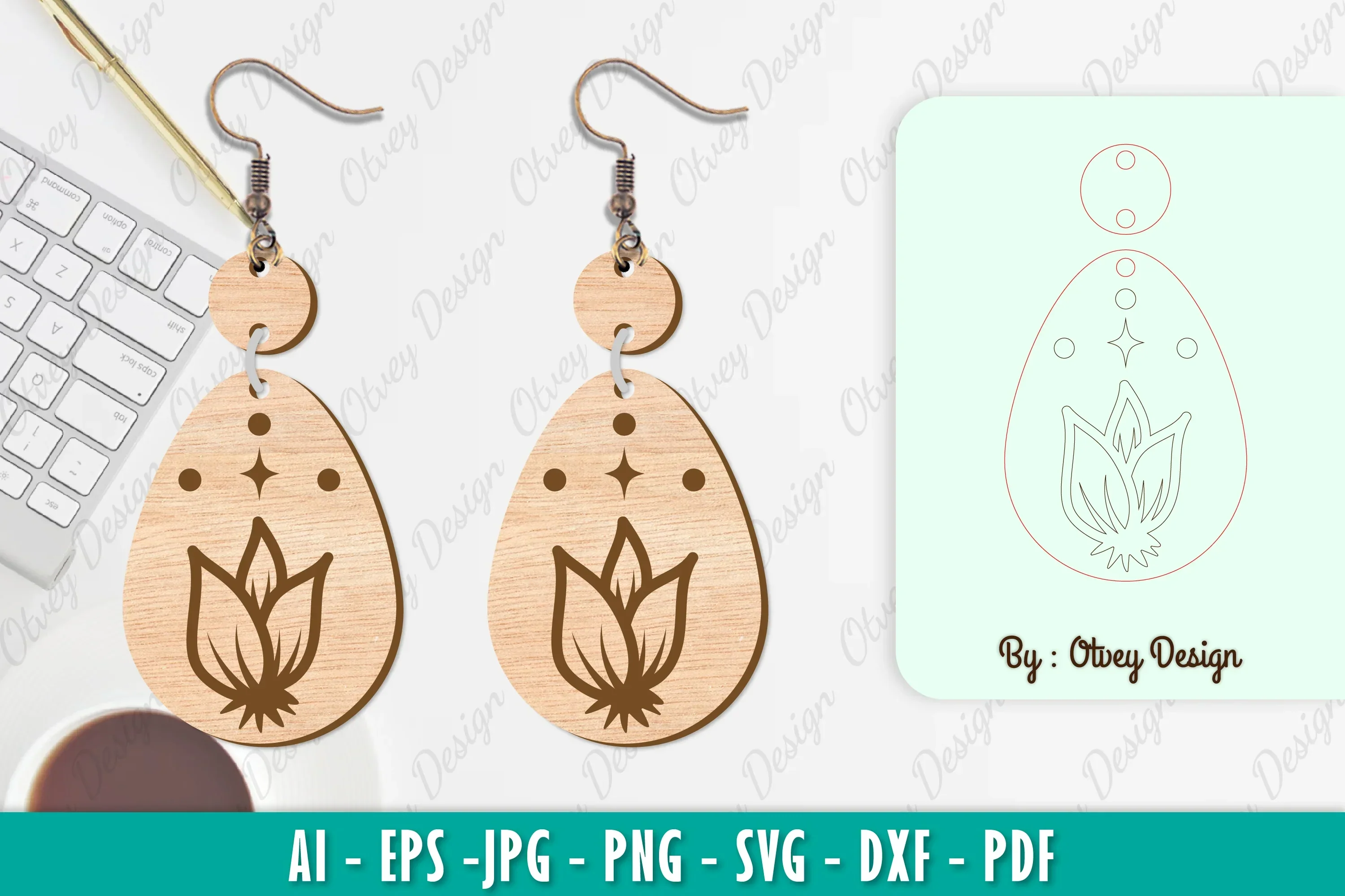 Flower Earring SVG Bundle