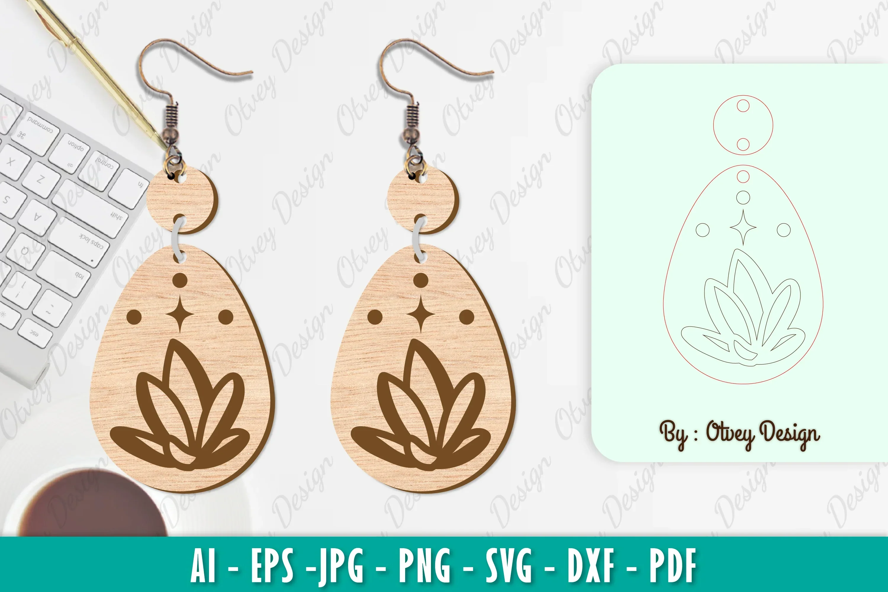 Flower Earring SVG Bundle