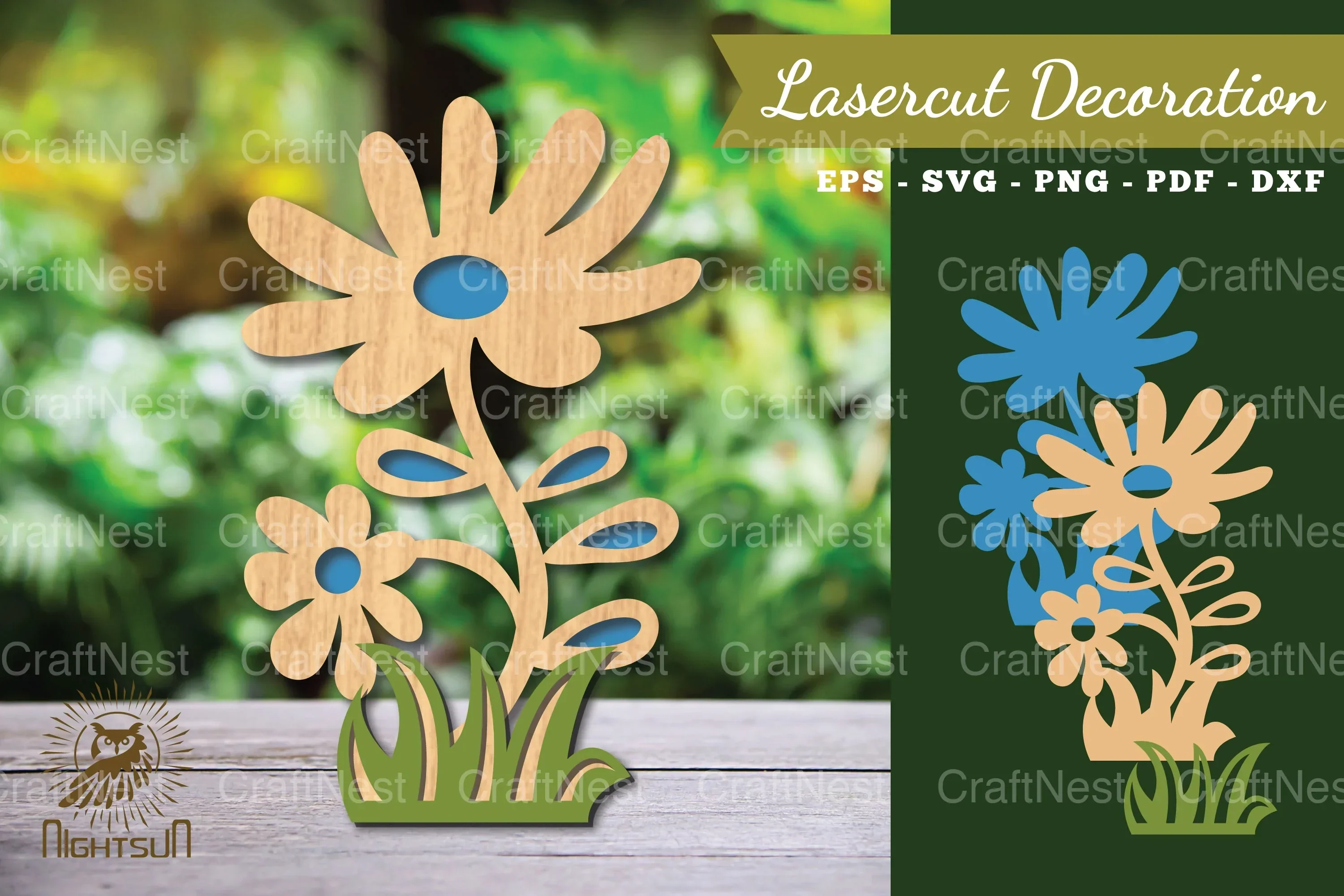 Flower Laser Cut Decoration Clipart Bundle