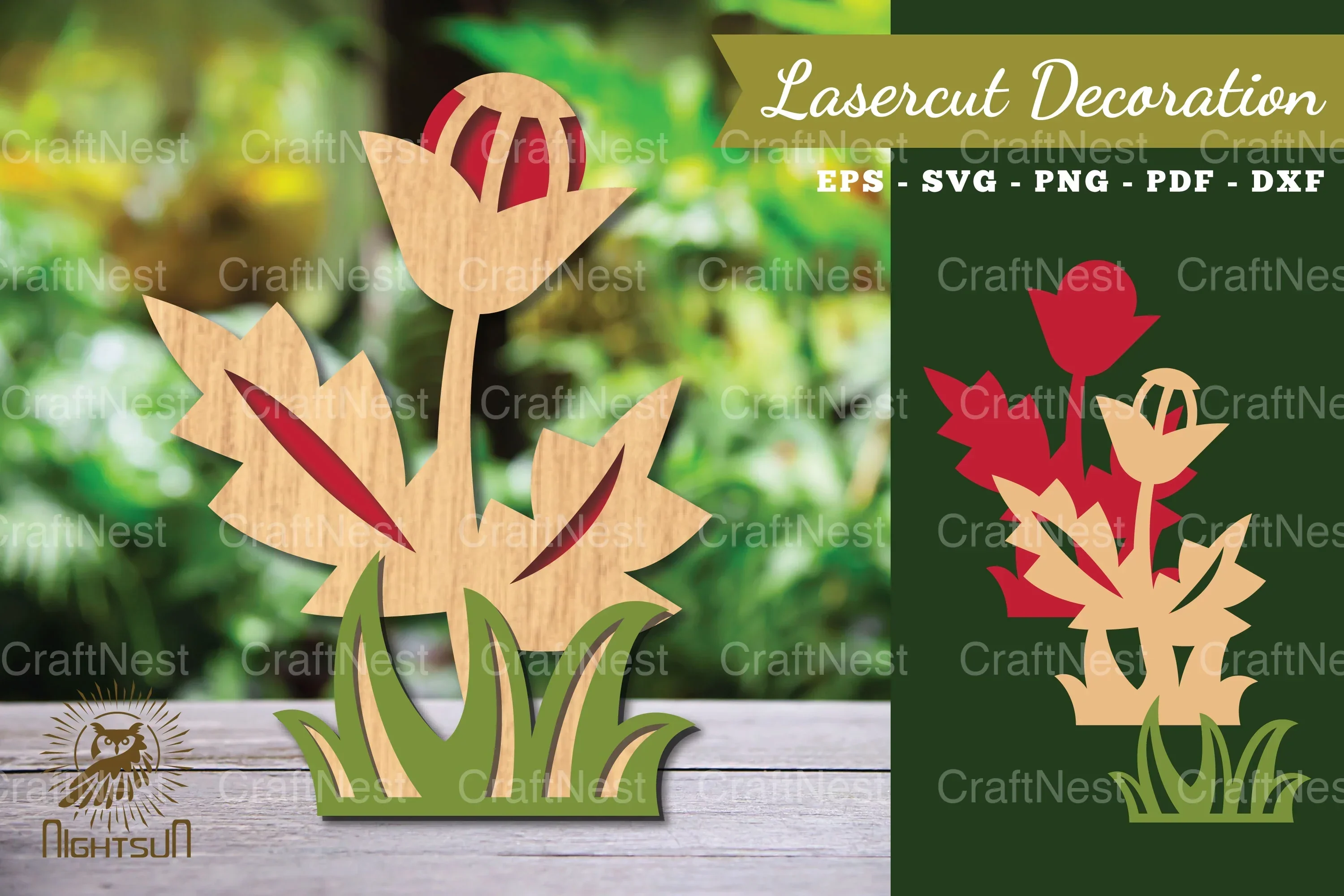 Flower Laser Cut Decoration Clipart Bundle