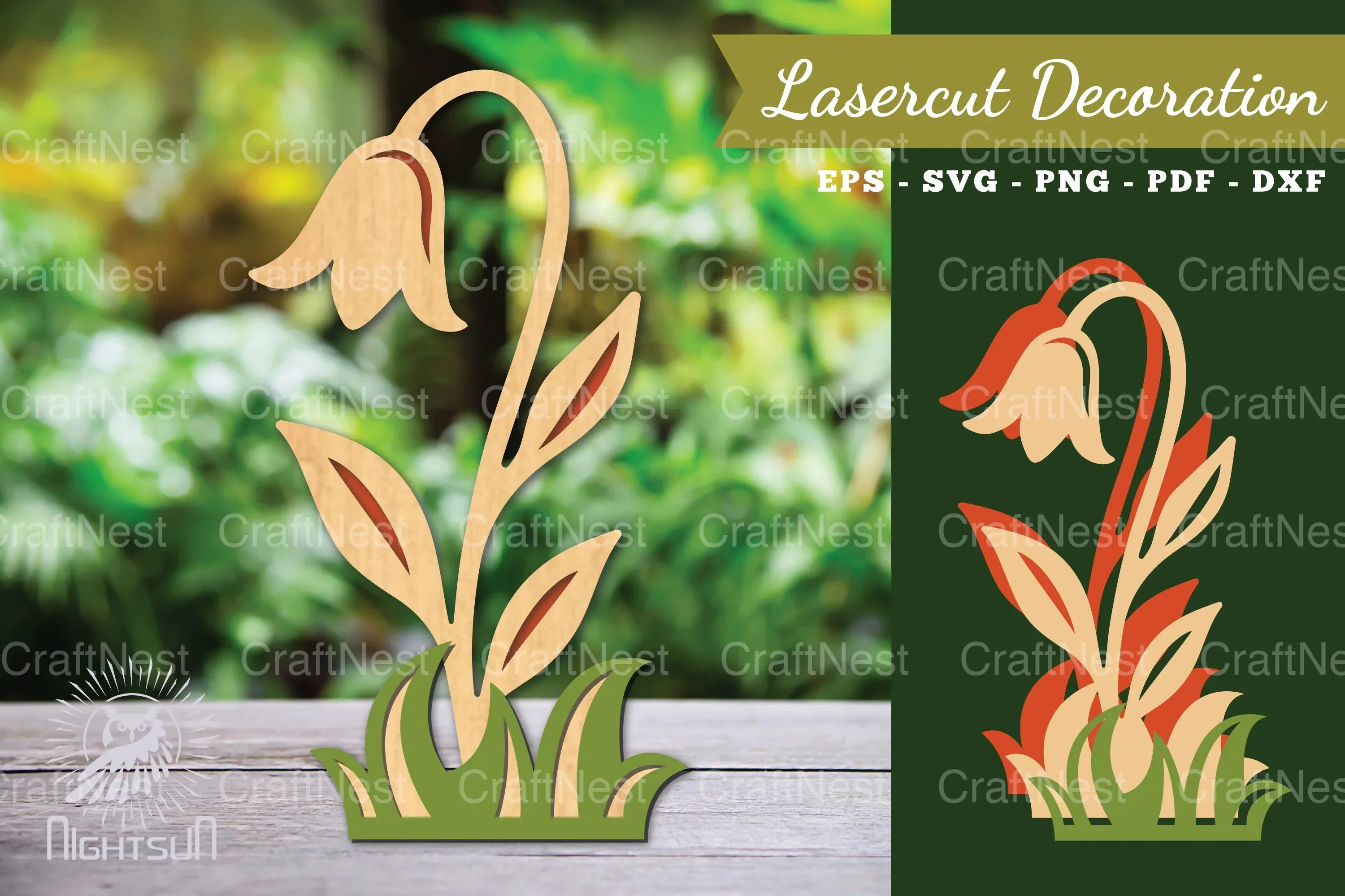 Flower Laser Cut Decoration Clipart Bundle