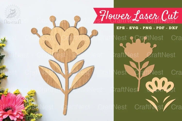 Flower Laser Cut Decoration Clipart Bundle