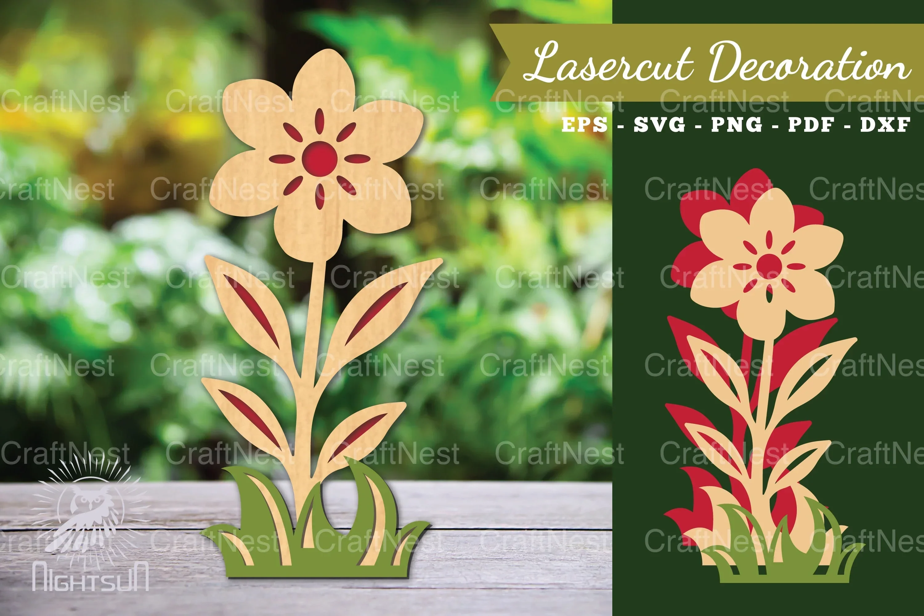 Flower Laser Cut Decoration Clipart Bundle
