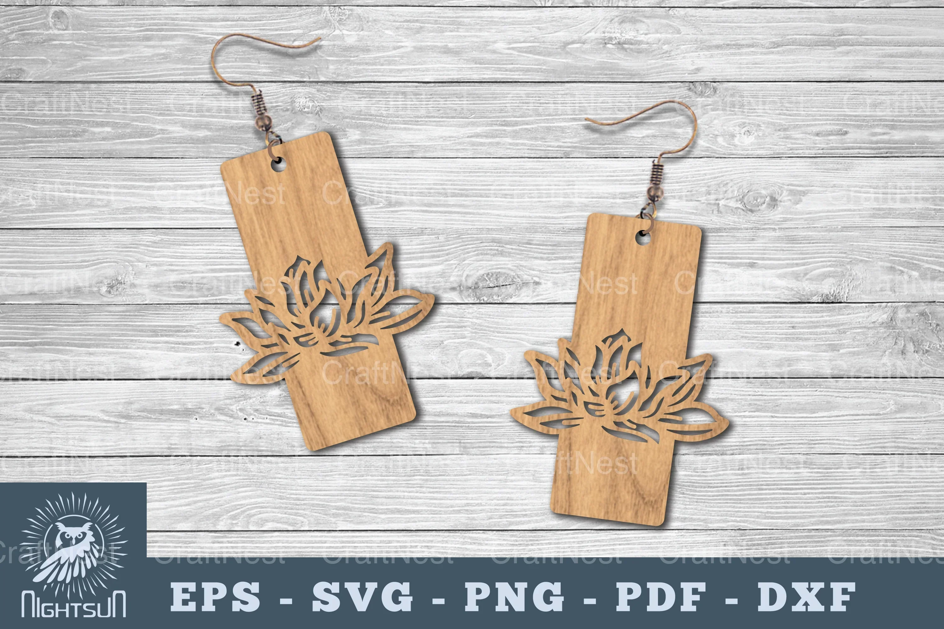 Flower Laser Cut Earrings SVG Bundle