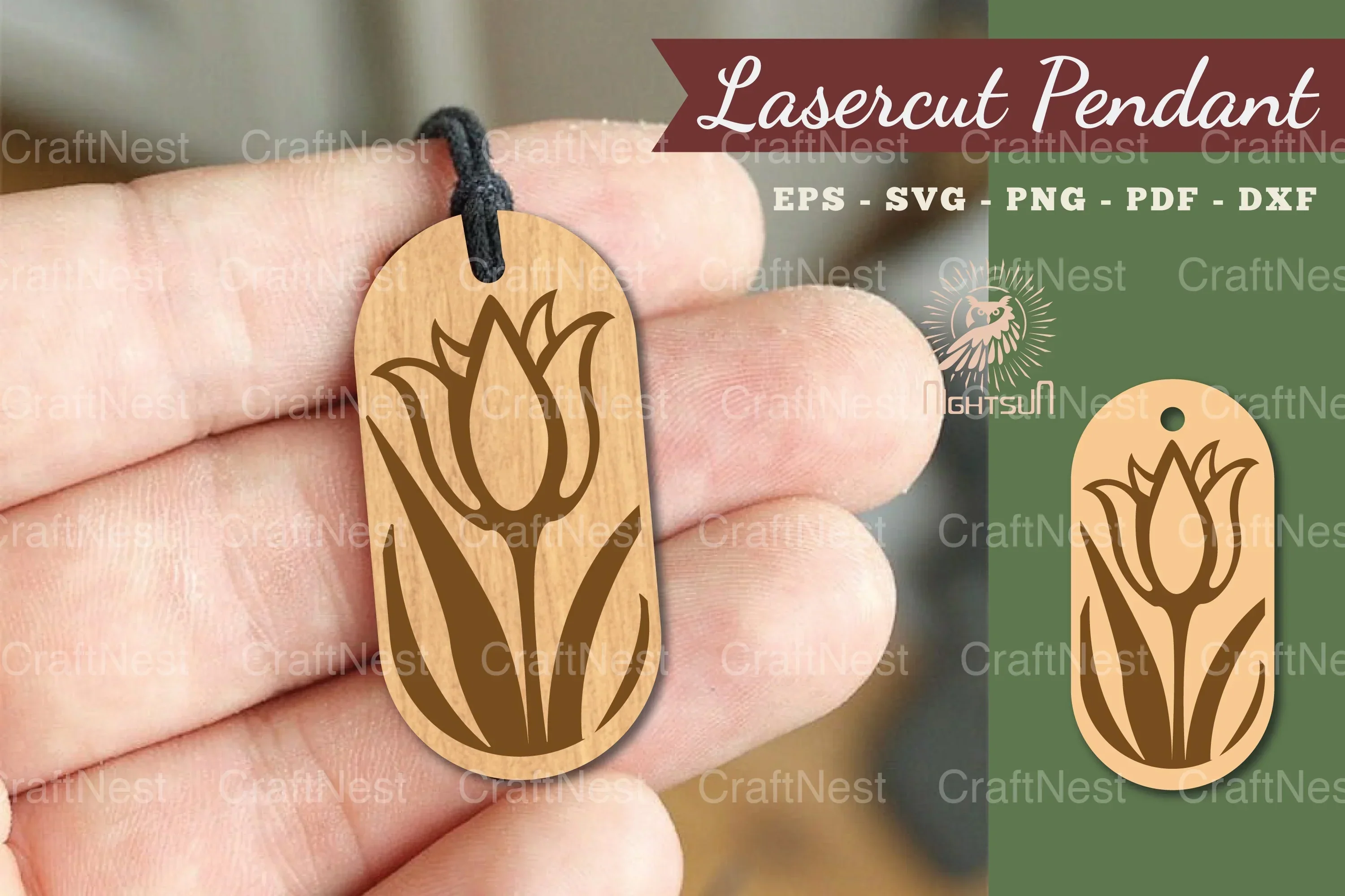 Flower Lasercut Pendant Clipart Bundle