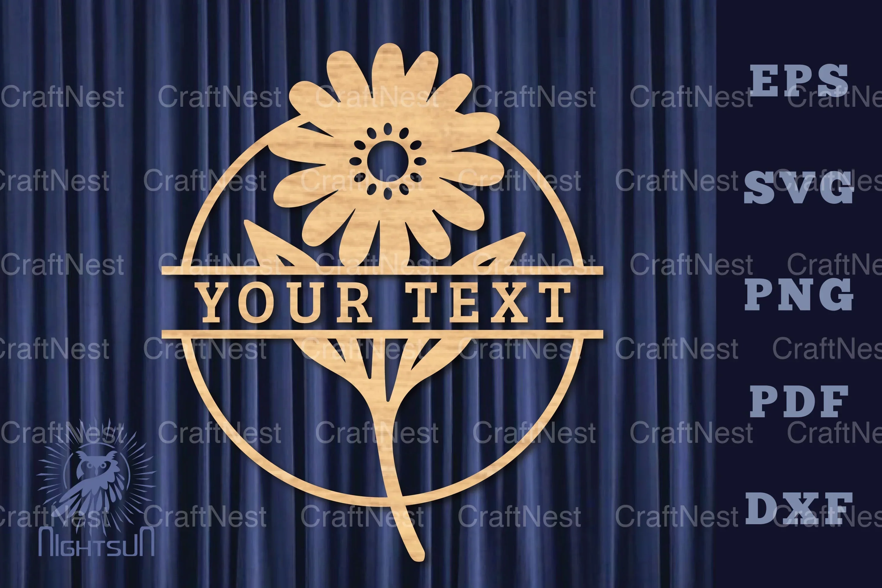 Flower Lasercut Split Monogram SVG Bundle