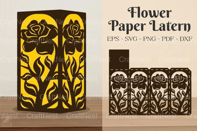 Flower Paper Lantern Cricut Design Bundle