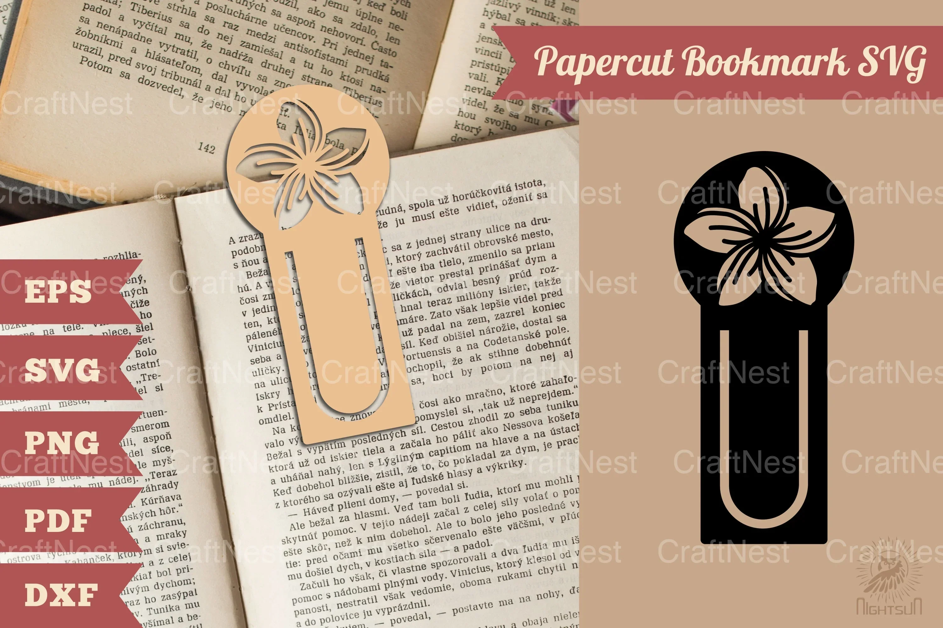 Flower Papercut Bookmark SVG Bundle