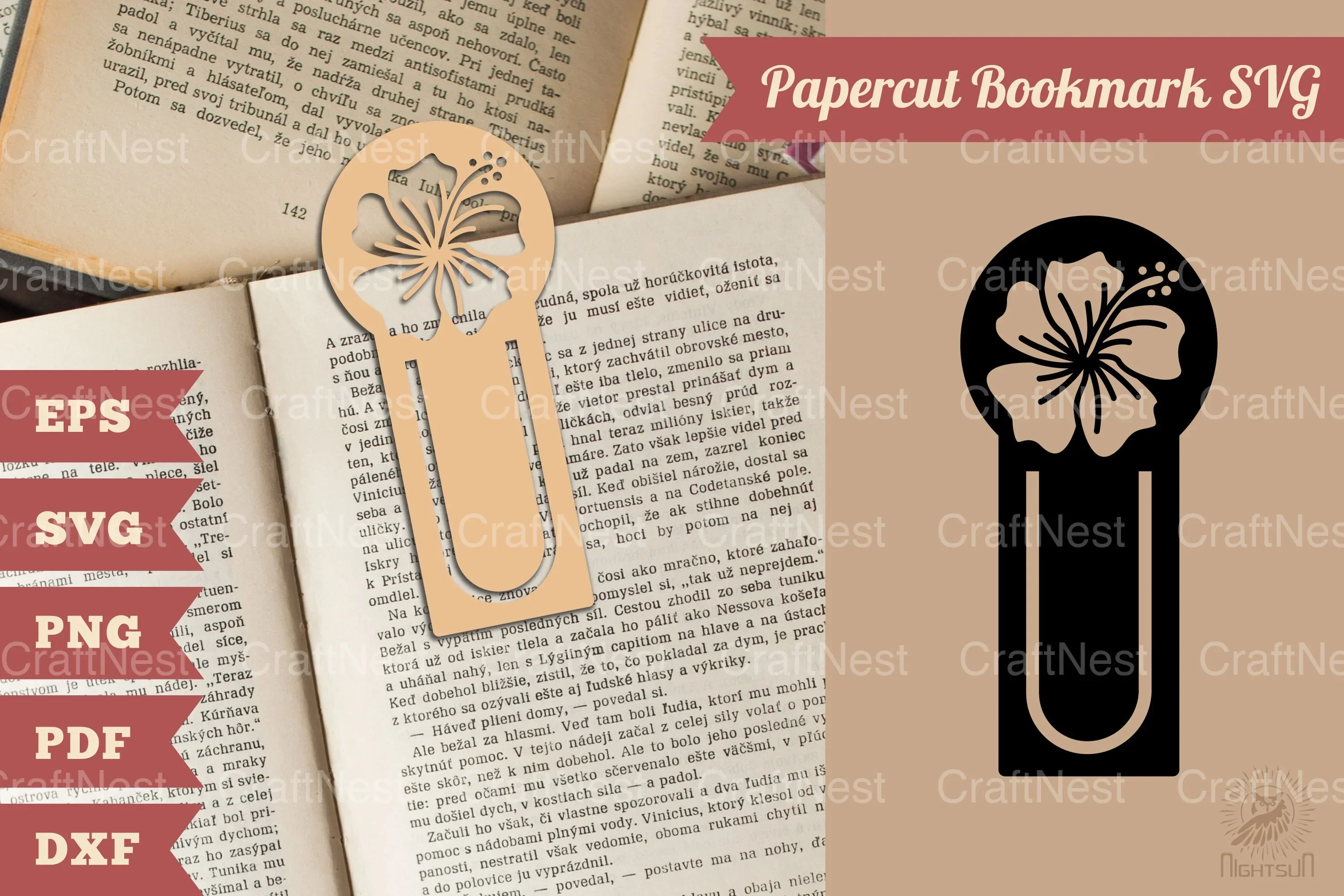 Flower Papercut Bookmark SVG Bundle