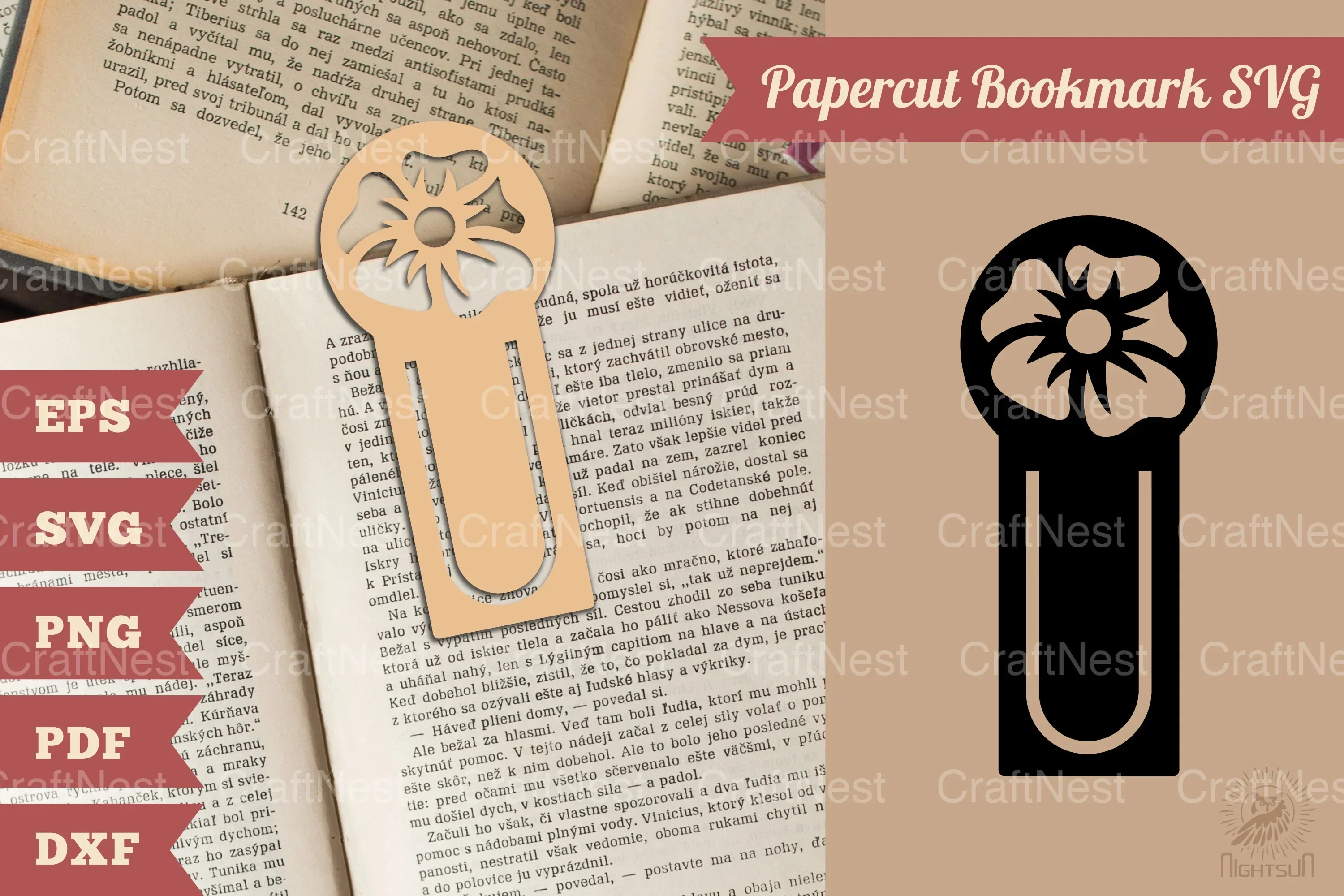 Flower Papercut Bookmark SVG Bundle