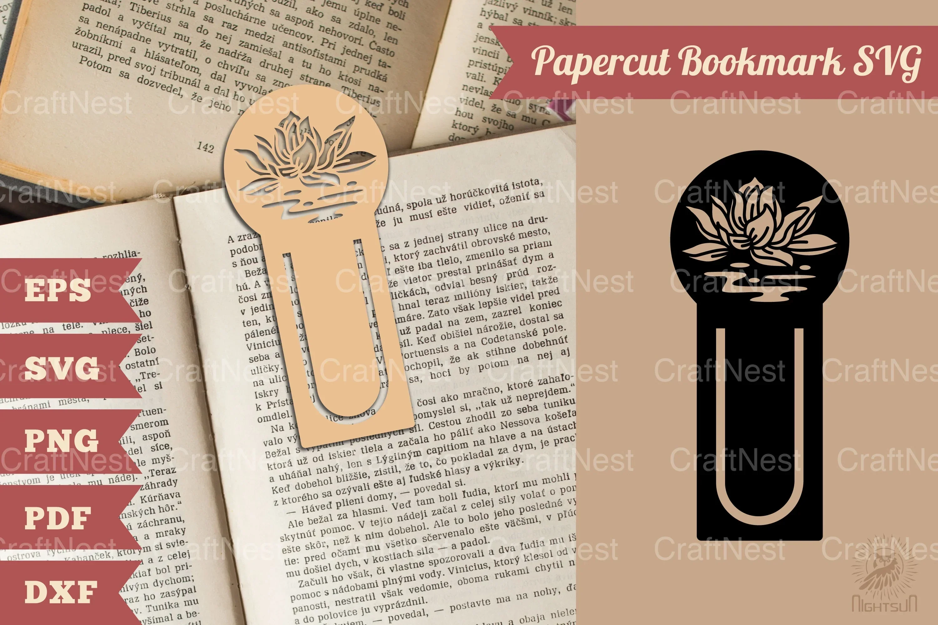 Flower Papercut Bookmark SVG Bundle