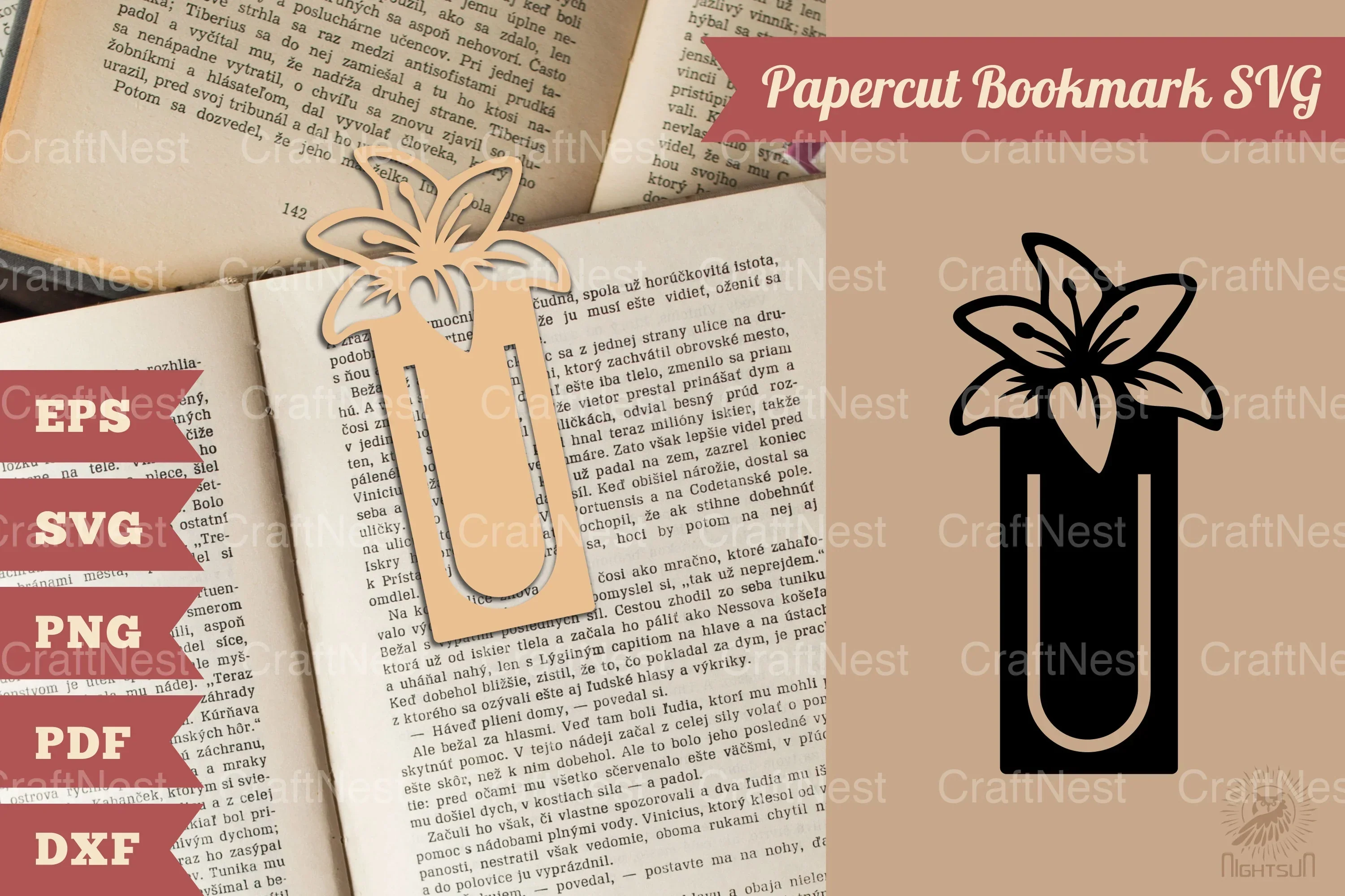 Flower Papercut Bookmark SVG Bundle
