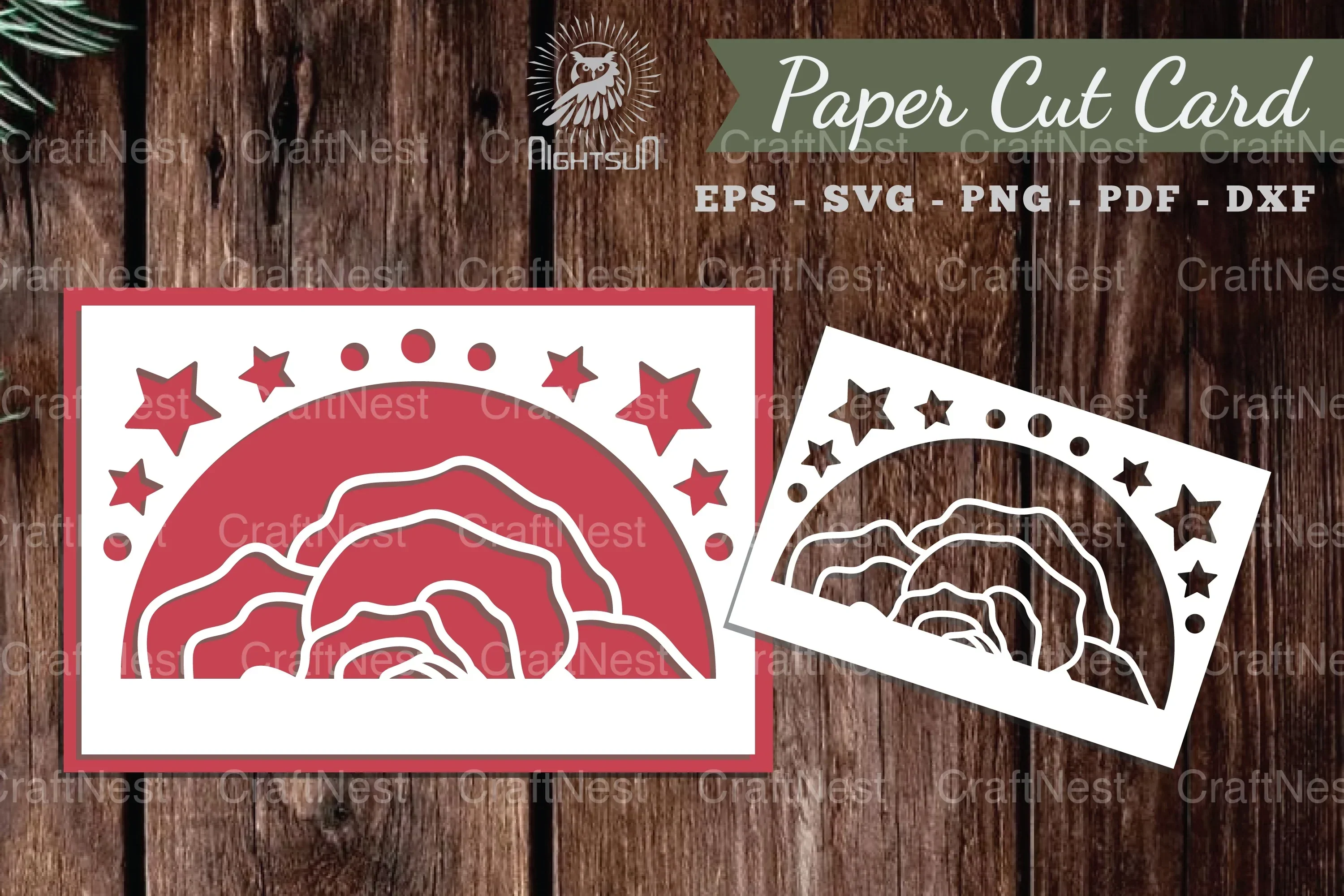 Flower Papercut Card SVG Bundle