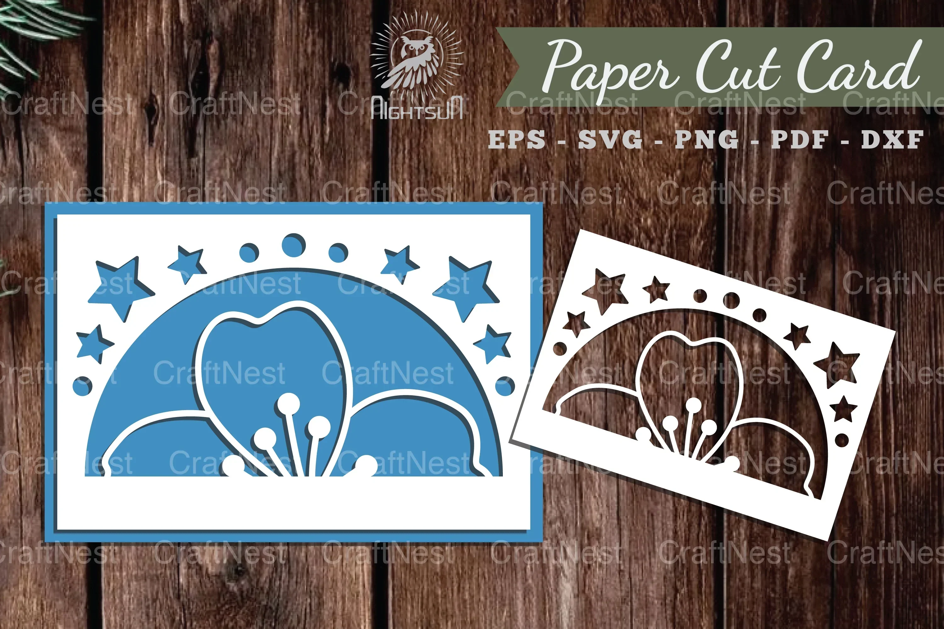 Flower Papercut Card SVG Bundle