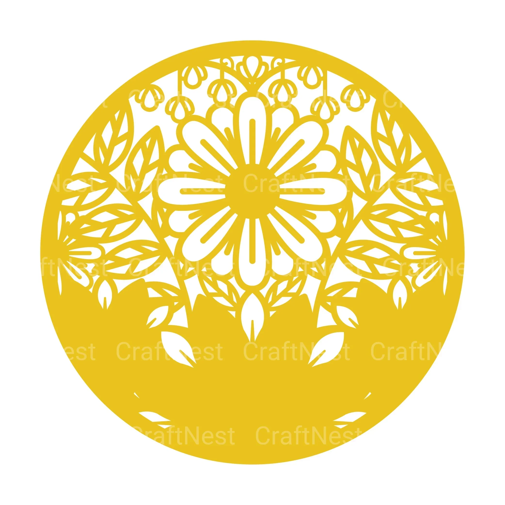 Flower Round 3D Layered Papercut Clipart Bundle - Image 3