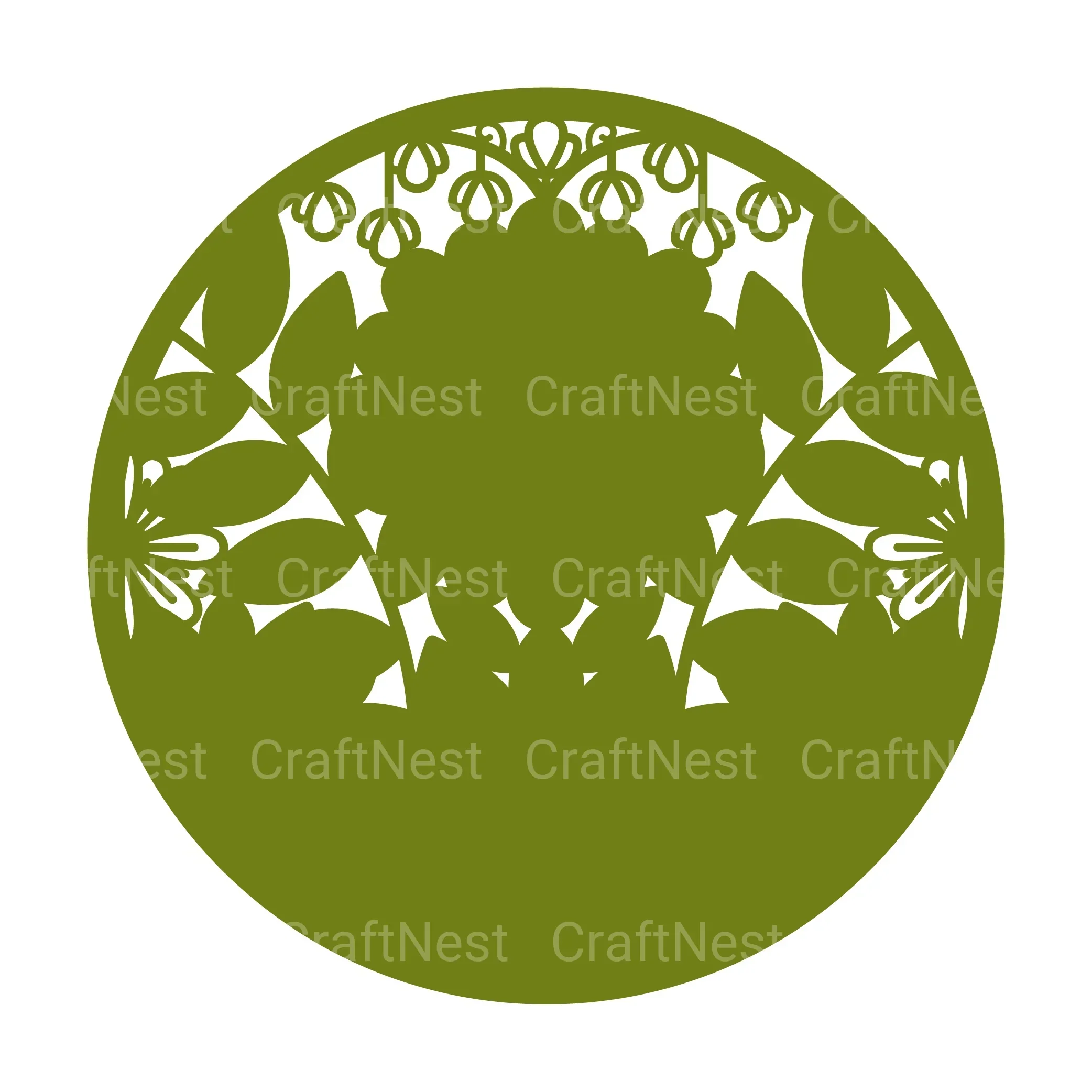 Flower Round 3D Layered Papercut Clipart Bundle - Image 7