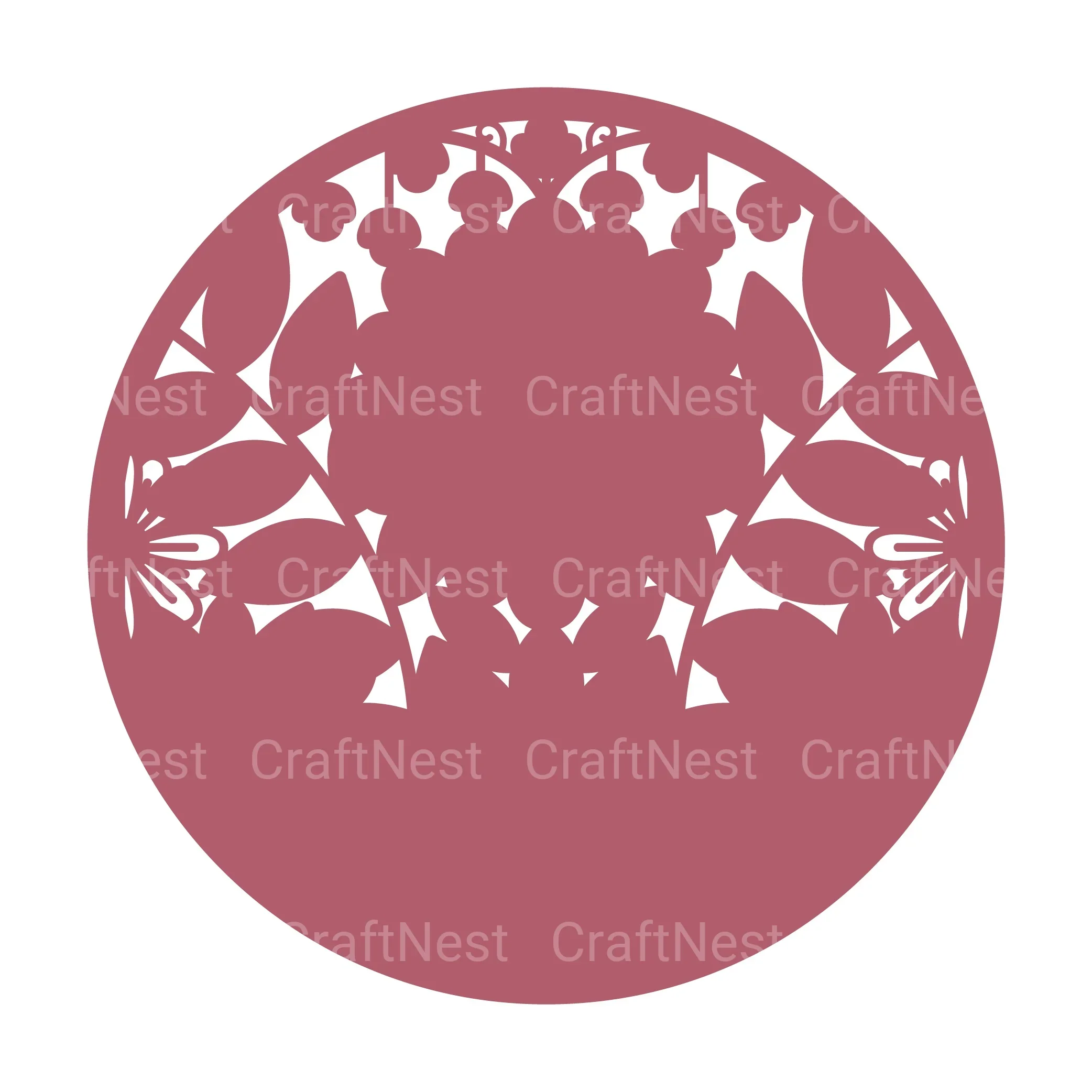 Flower Round 3D Layered Papercut Clipart Bundle - Image 8