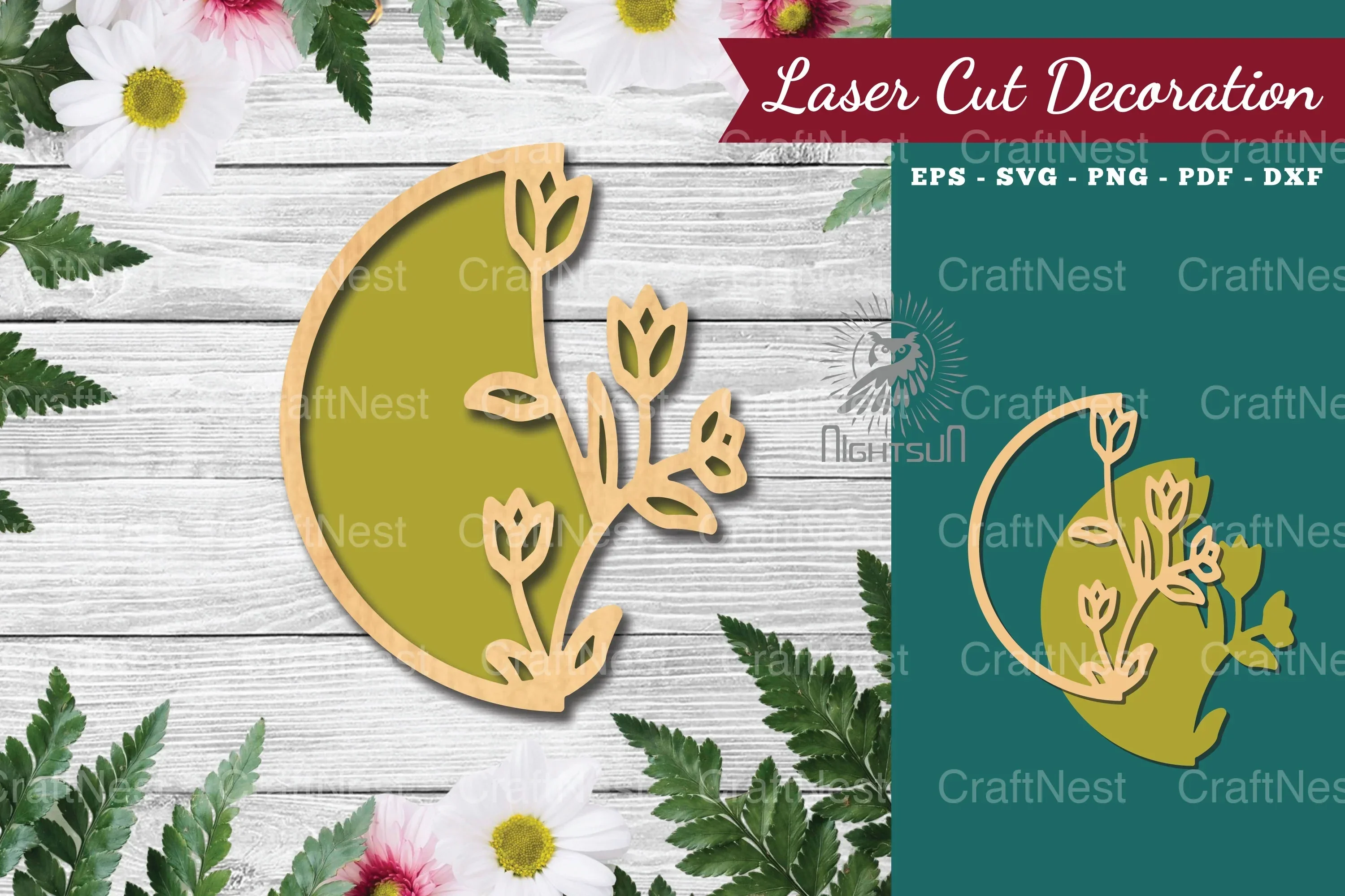 Flower Sign Laser Cut Decoration Bundle