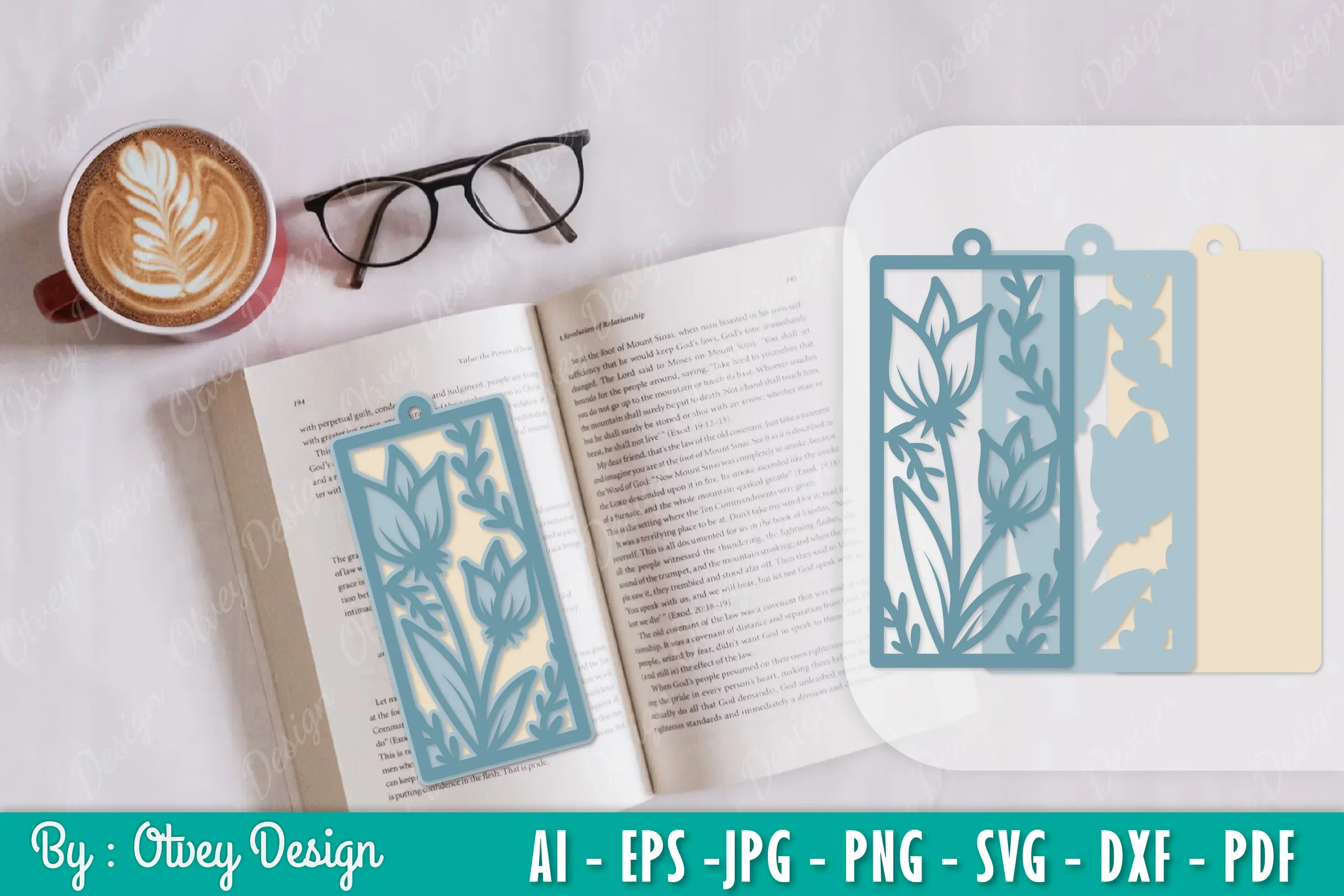 Flowers Bookmark SVG Bundle