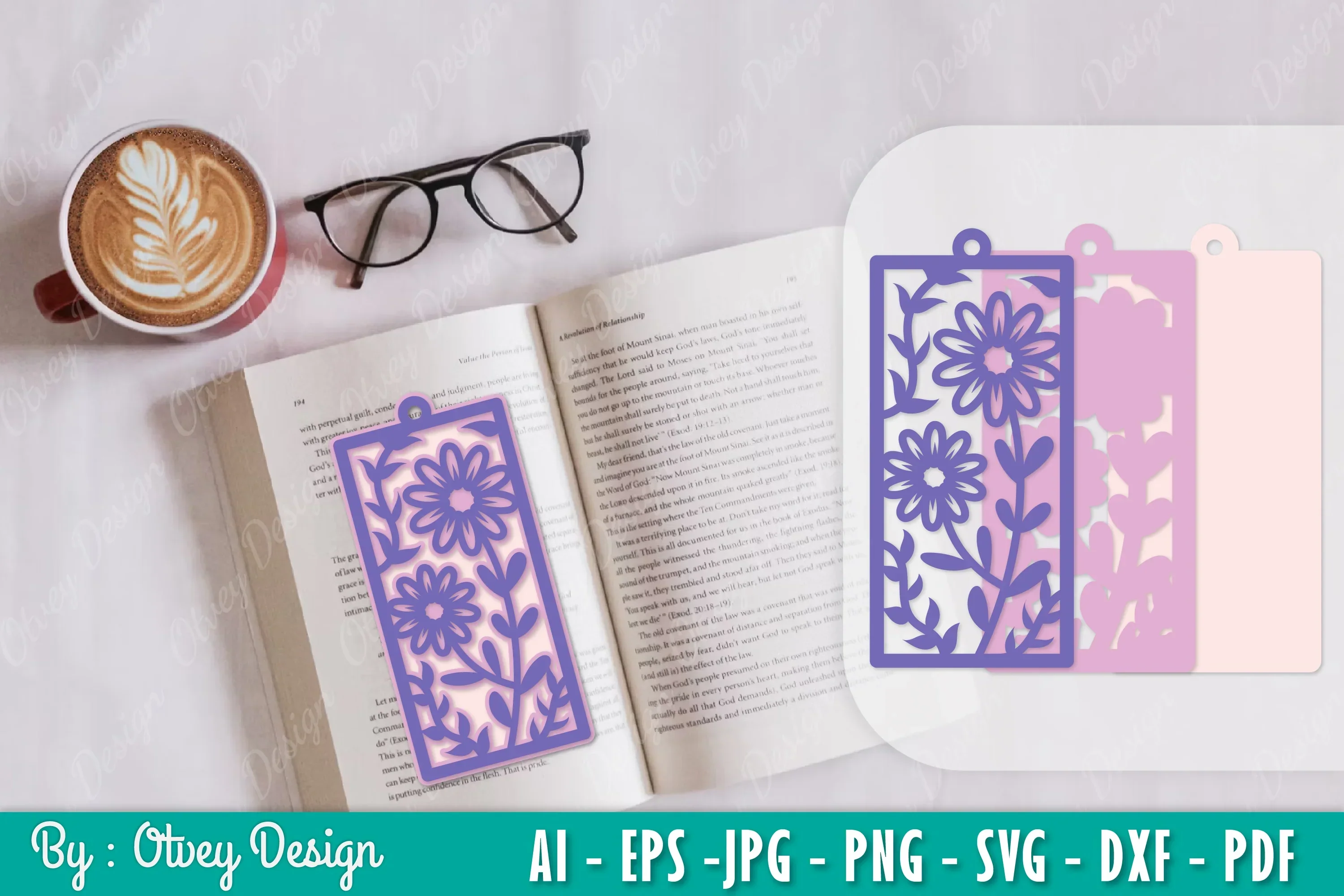 Flowers Bookmark SVG Bundle