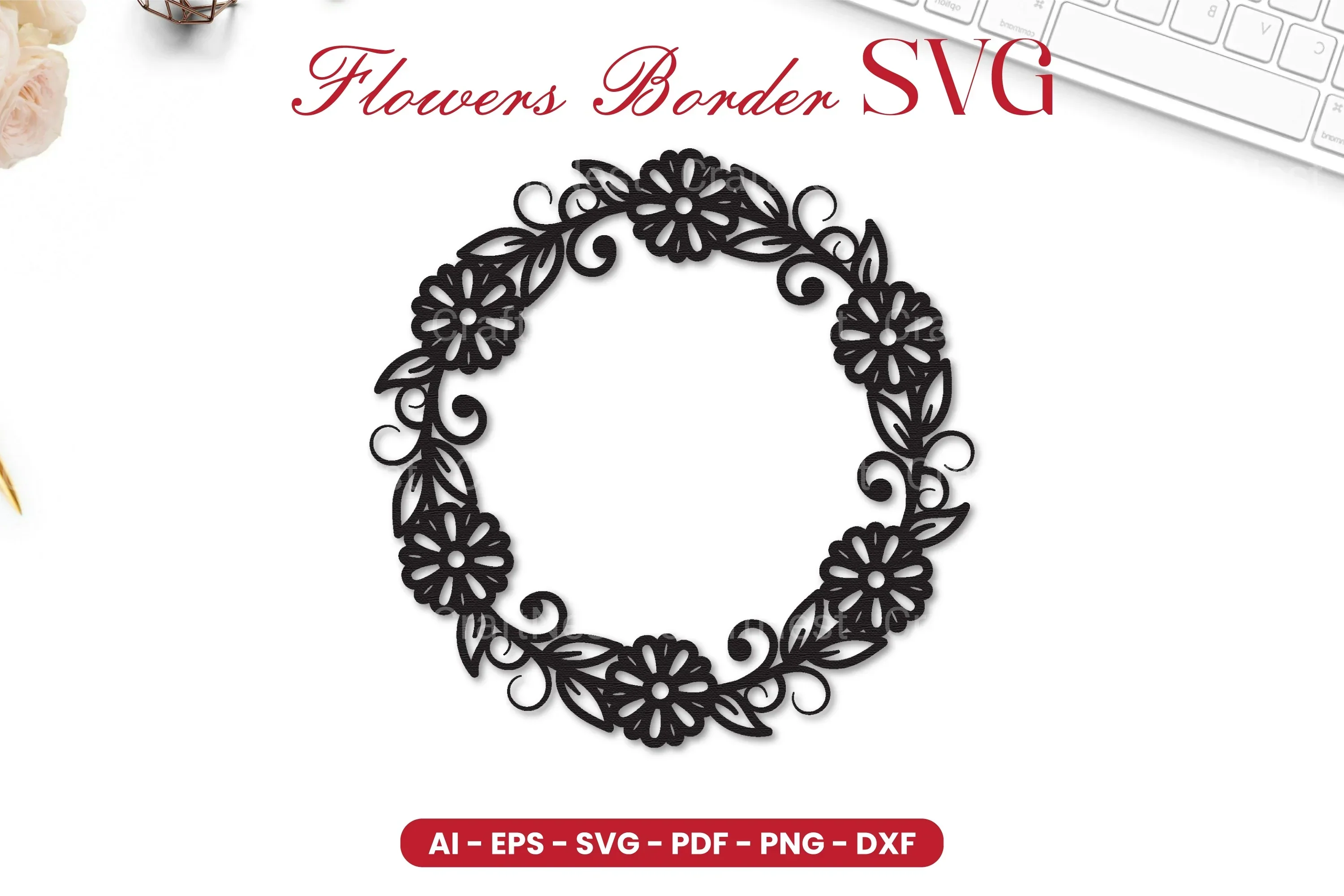Flowers Border SVG Bundle