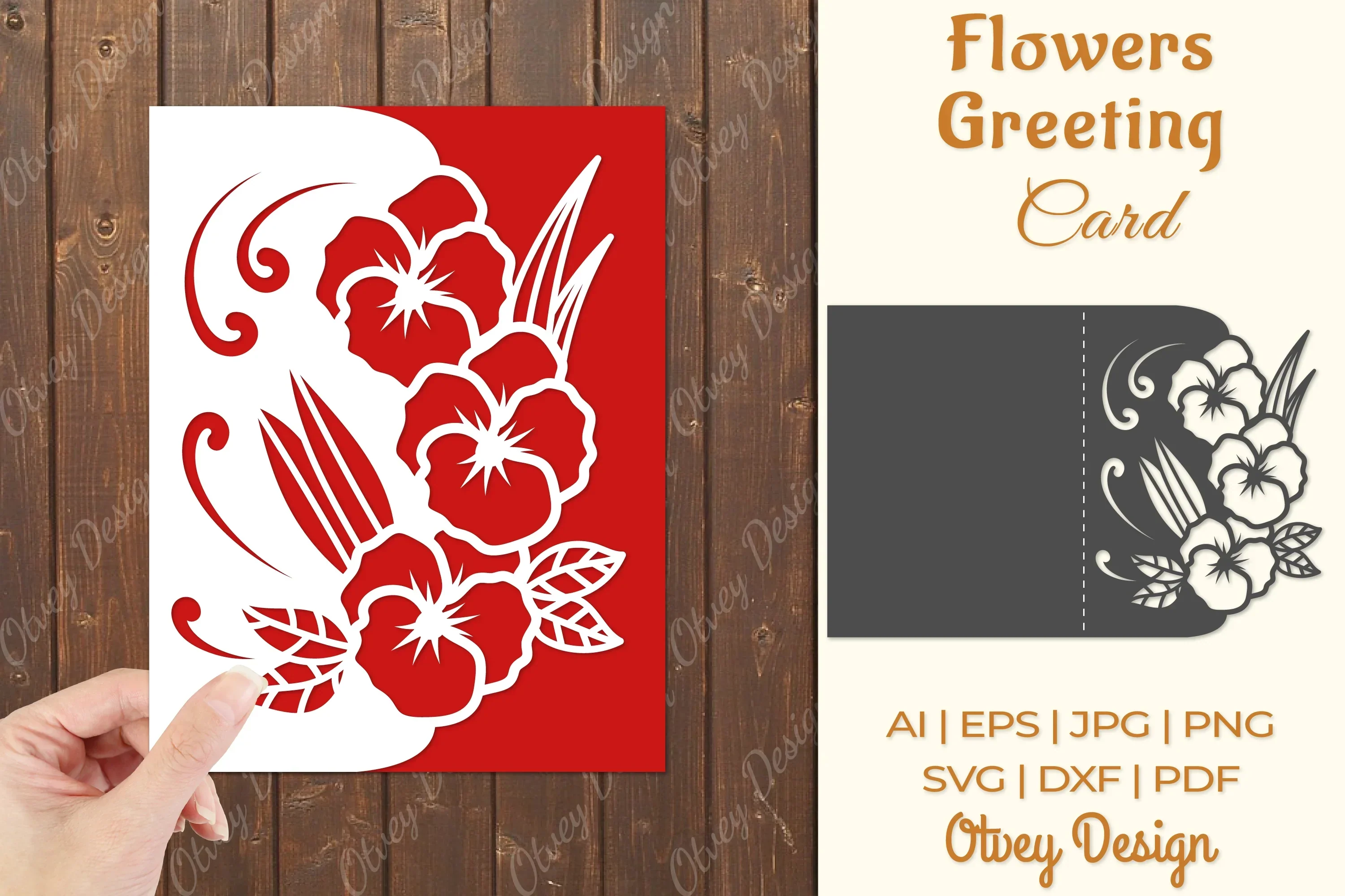 Flowers Card Cover Paper Cut SVG Bundle