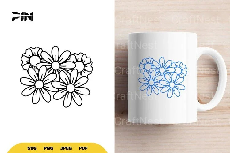 Flowers Cut File SVG Bundle - Clipart Bundle