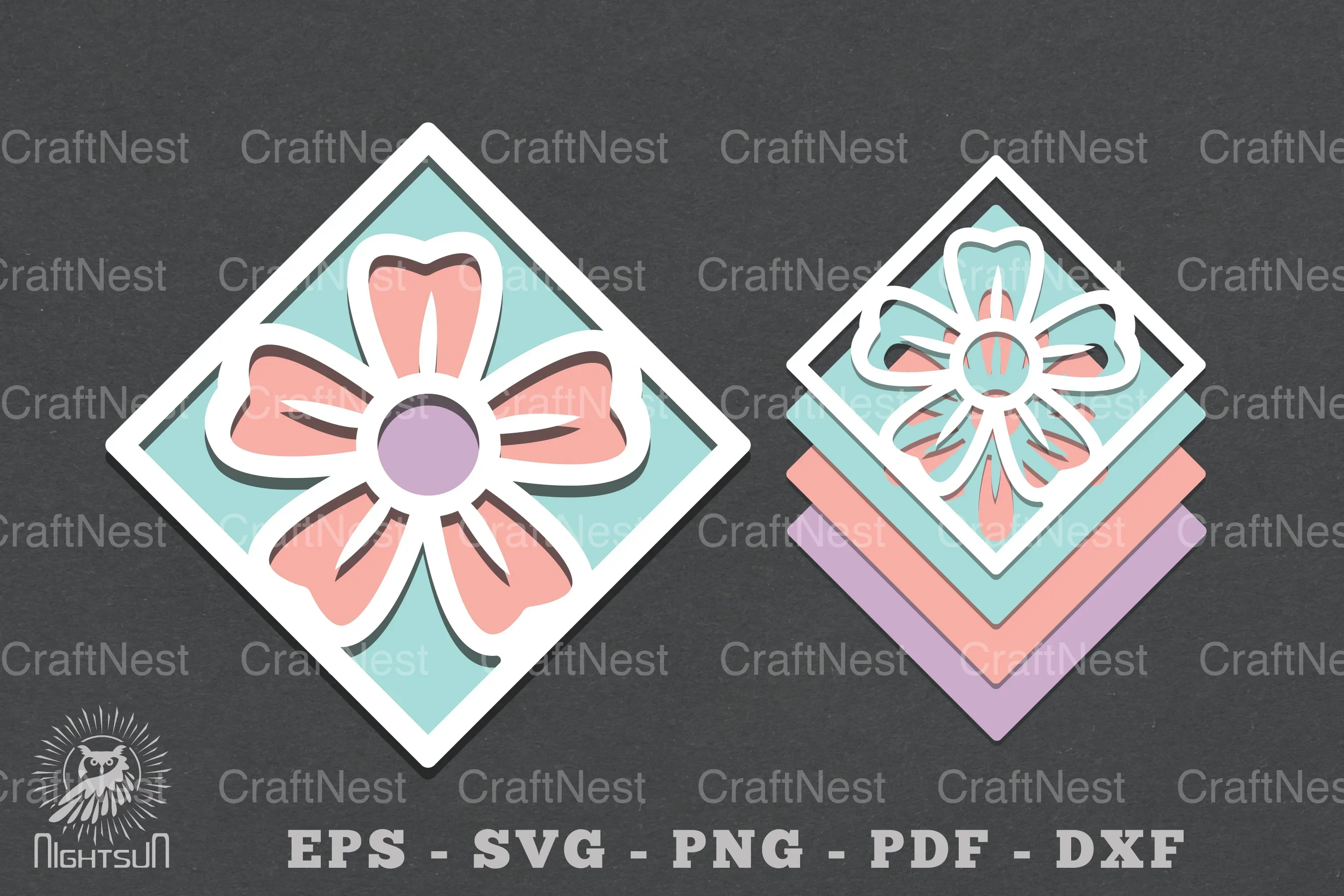Flowers Layered Papercut SVG Bundle