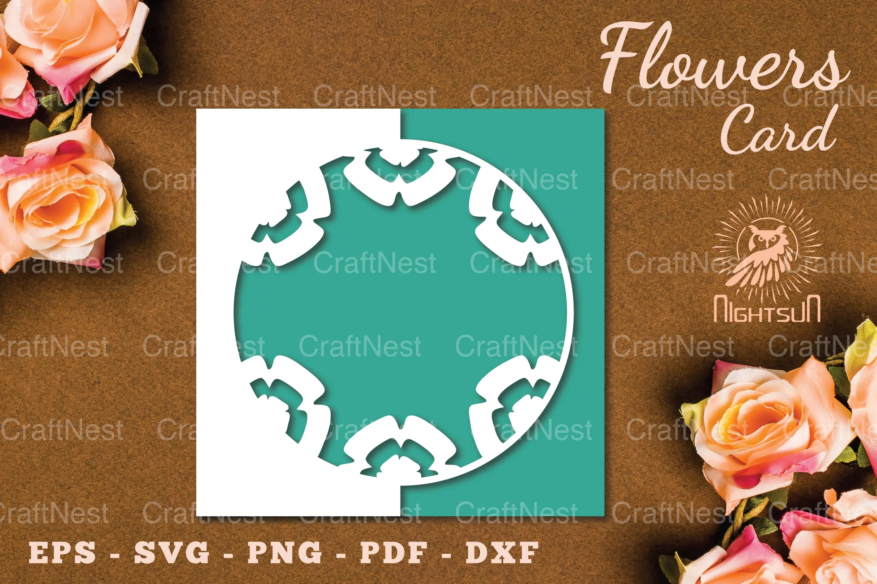 Flowers Papercut Card SVG Bundle