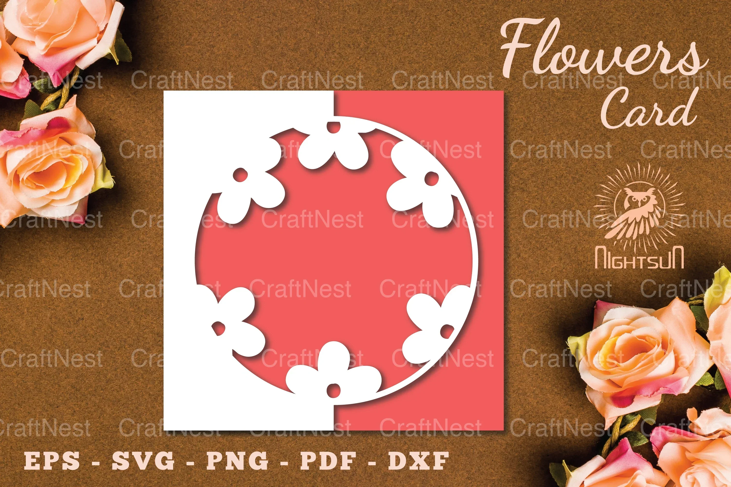 Flowers Papercut Card SVG Bundle