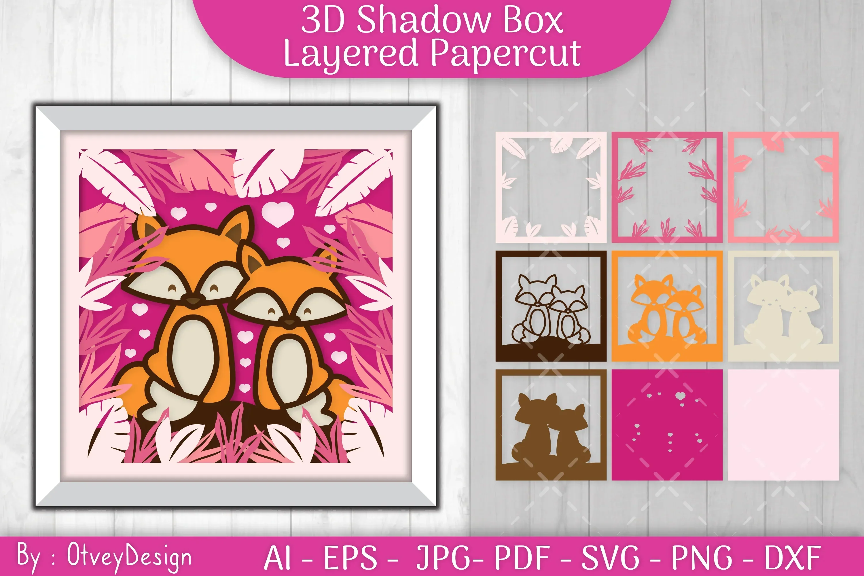 Fox Couple Love SVG Bundle - Image 2