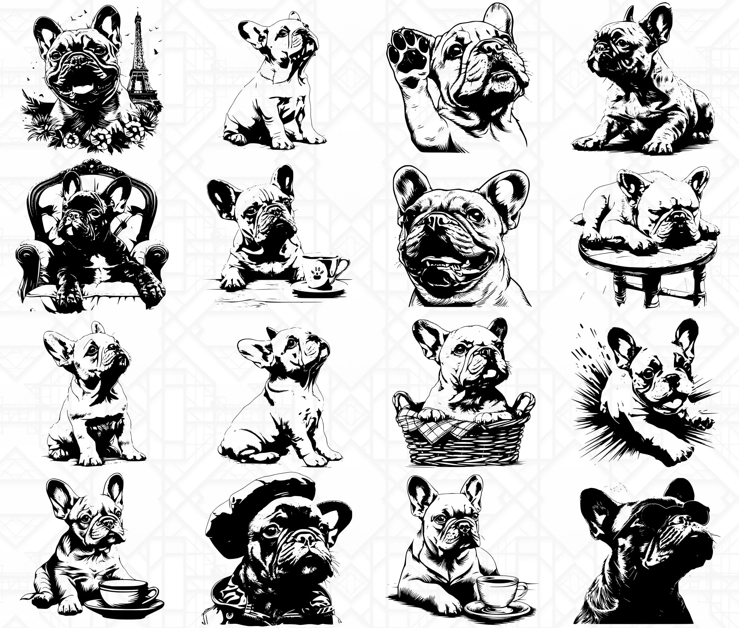 French Bulldog SVG Bundle - Image 3