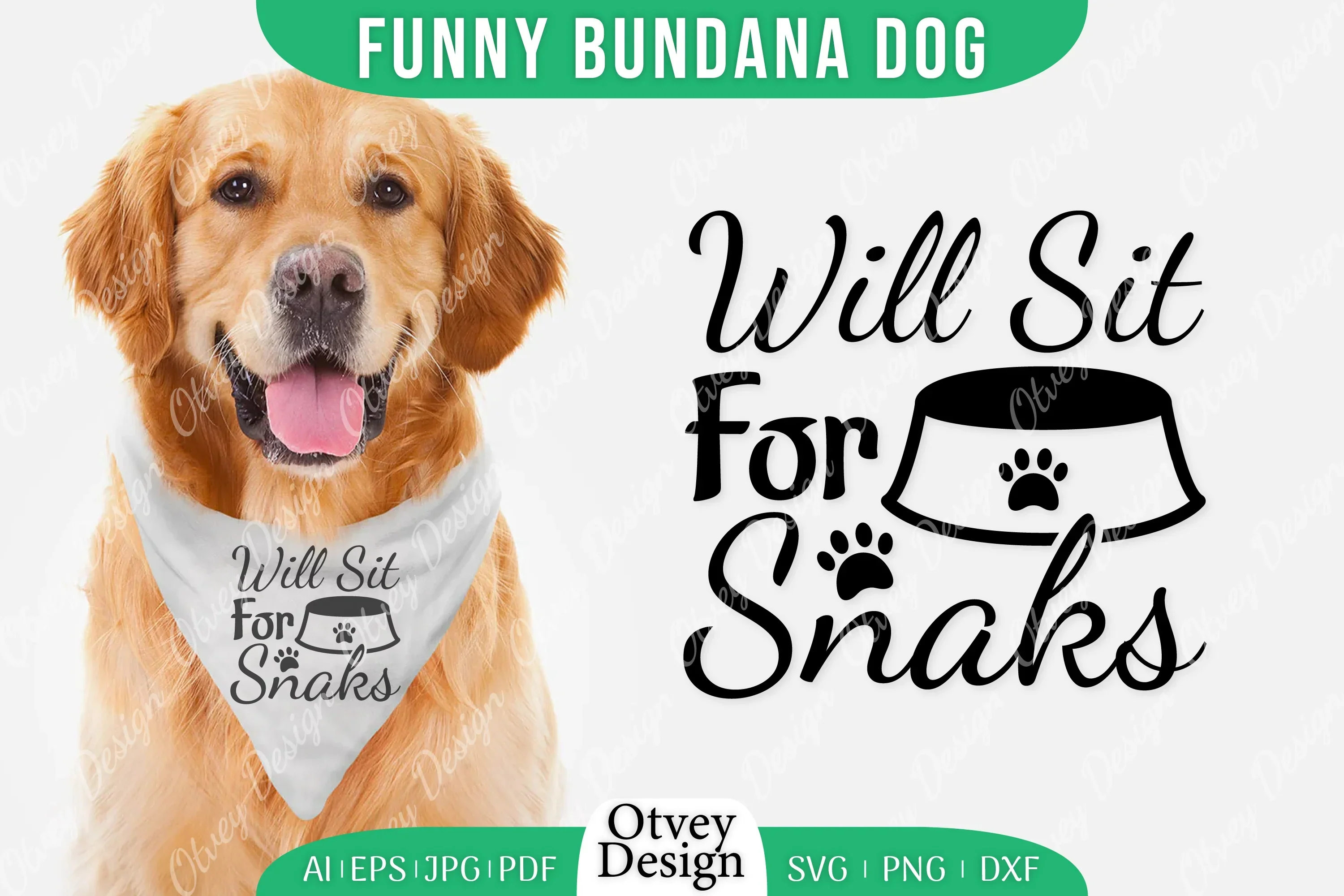 Funny Dog Bandana SVG Bundle