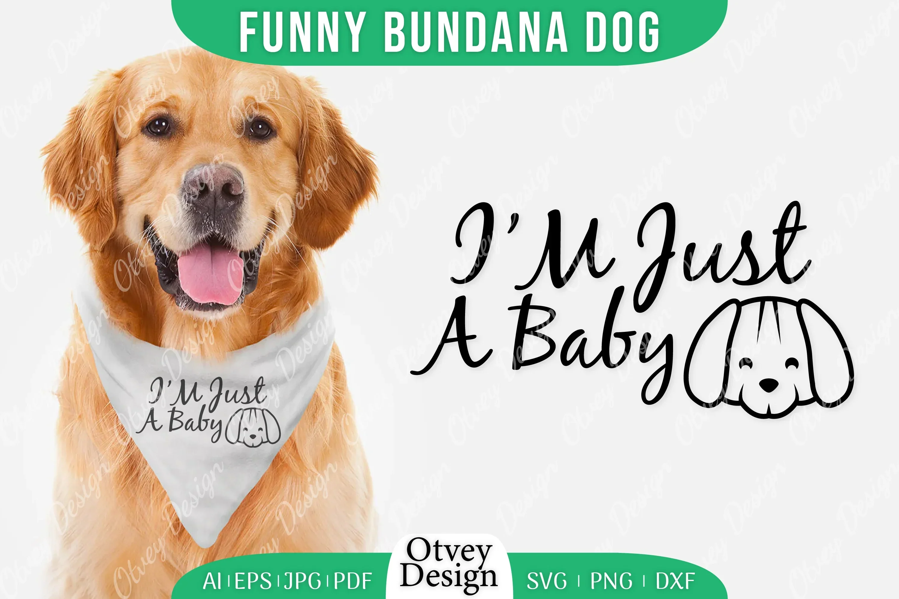 Funny Dog Bandana SVG Bundle
