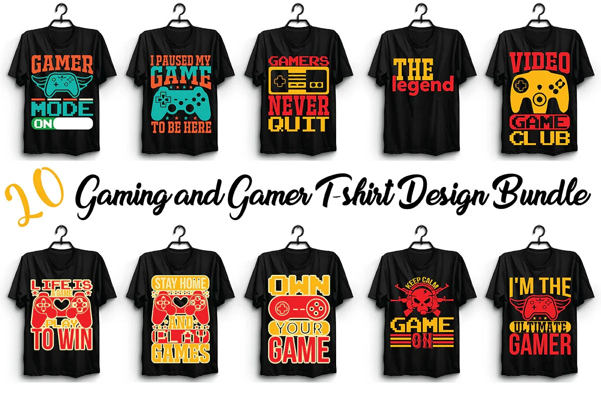 Gaming And Gamer T Shirt Bundle - Image 2