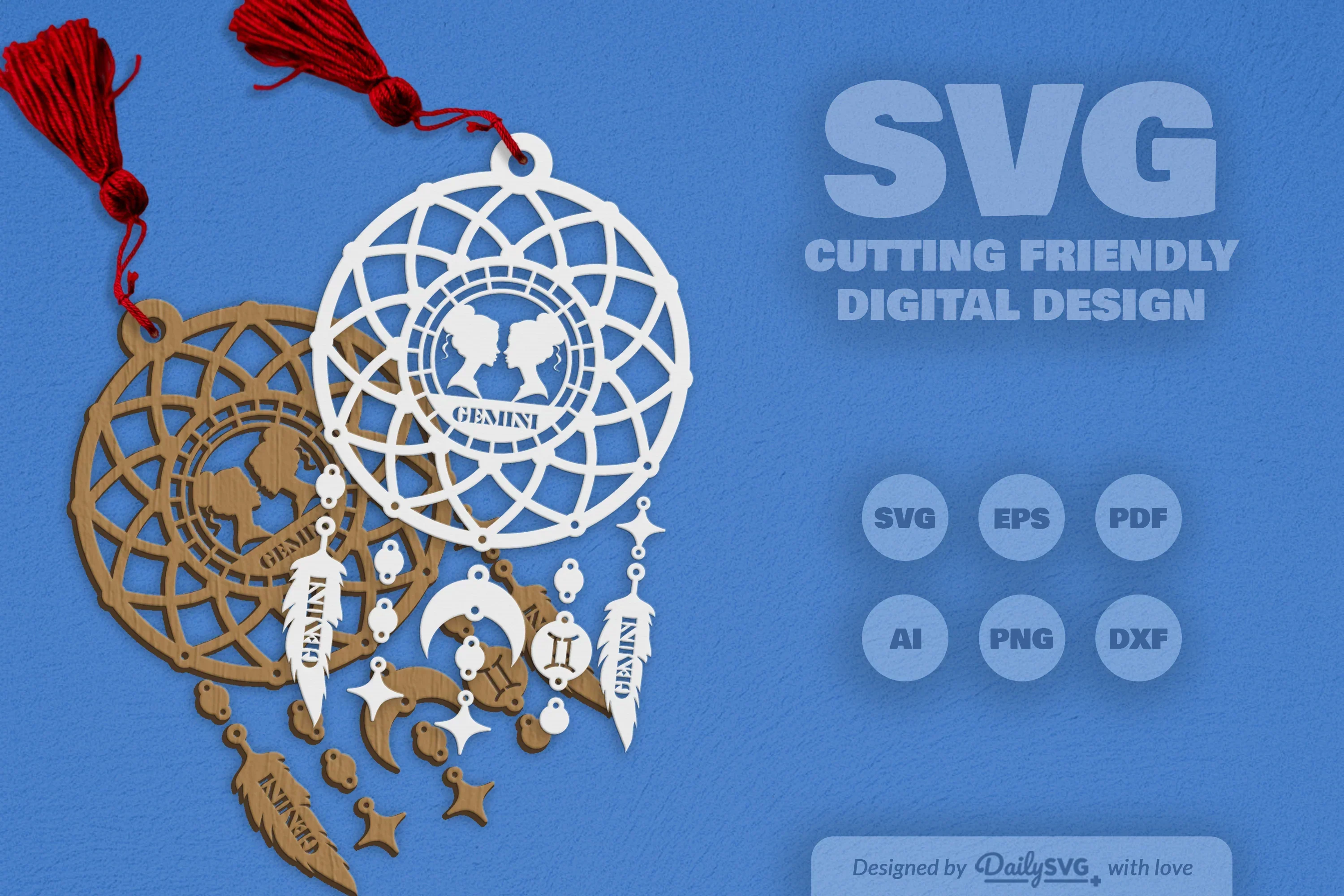 Gemini Dream Catcher Set SVG Bundle - Image 2