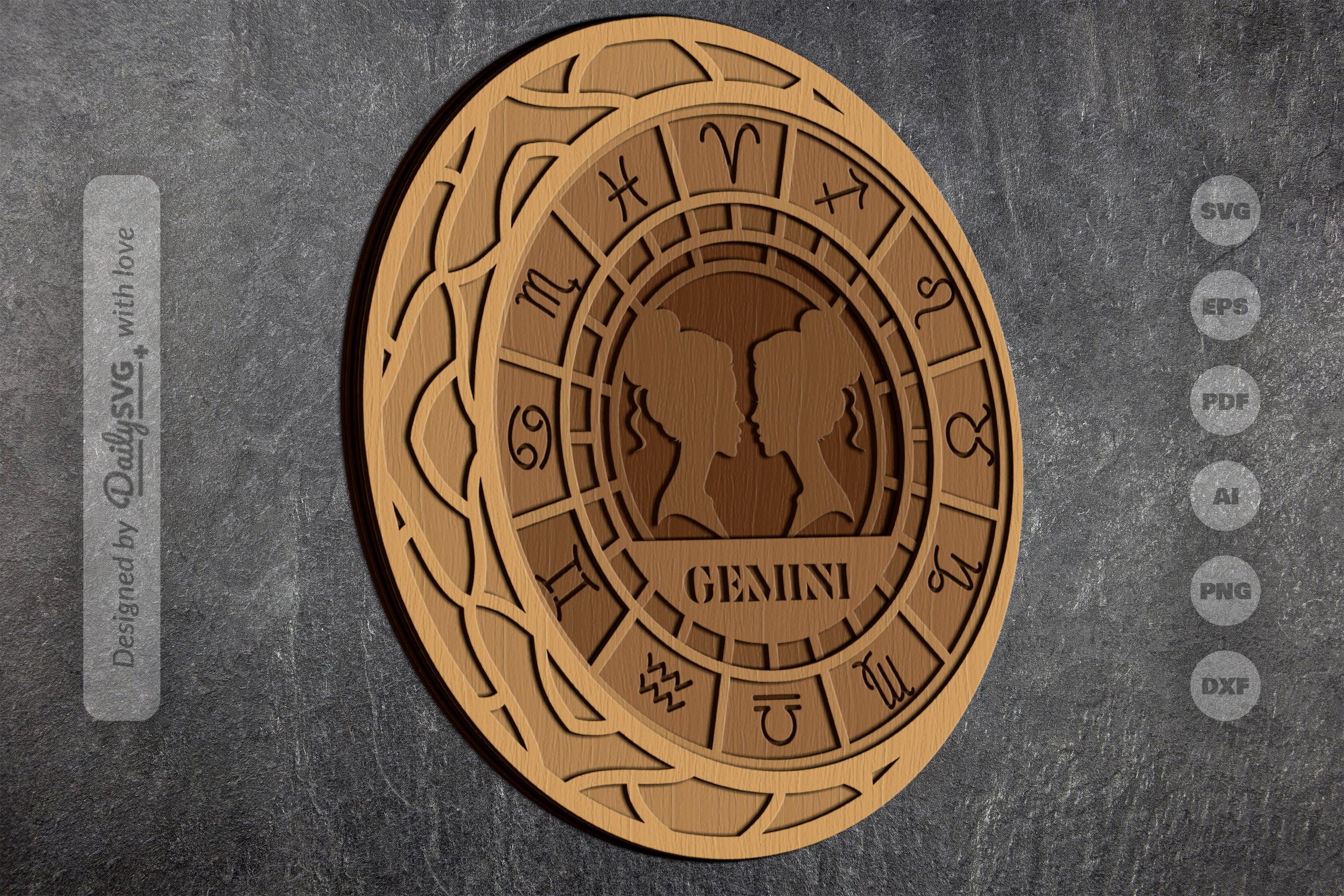 Gemini Zodiac Laser Cut SVG Bundle - Image 3