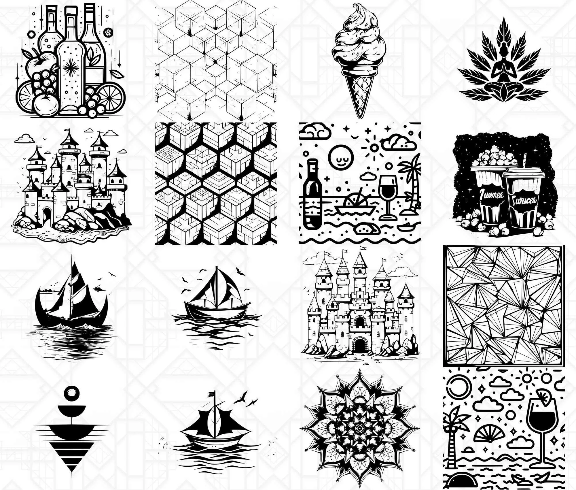 Geometric Summer SVG Bundle - Image 4
