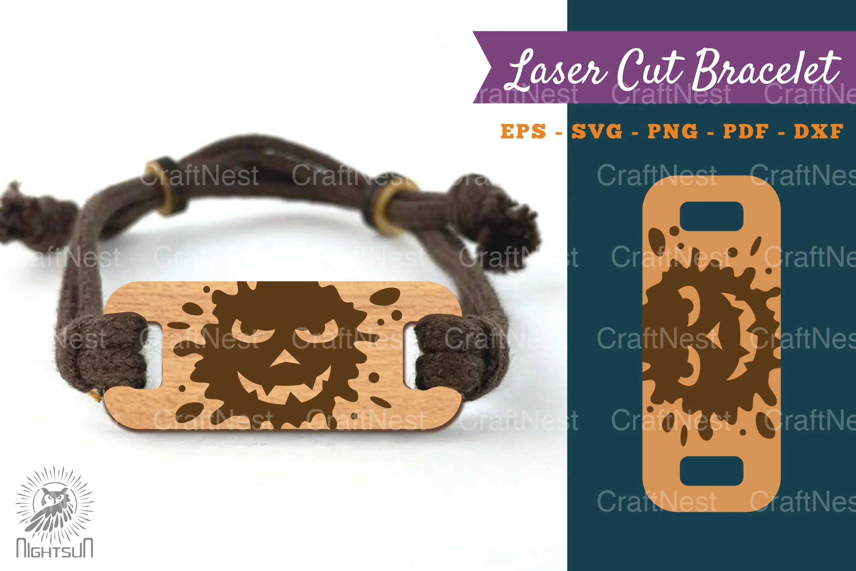 Ghost Face Laser Cut Bracelet SVG Bundle