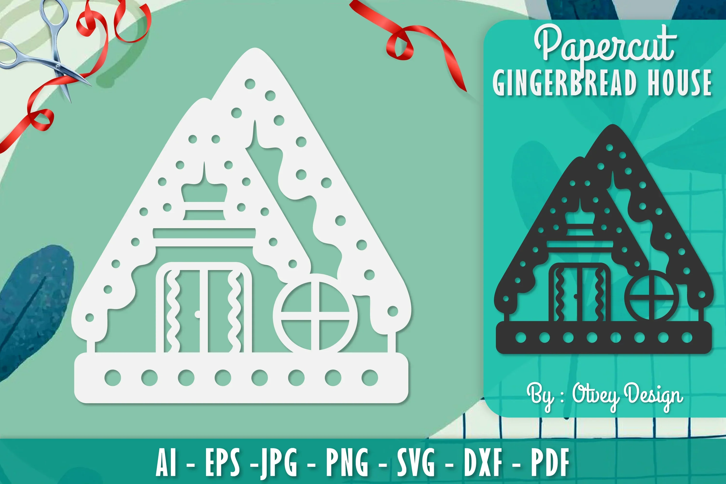 Gingerbread House Papercut SVG Bundle