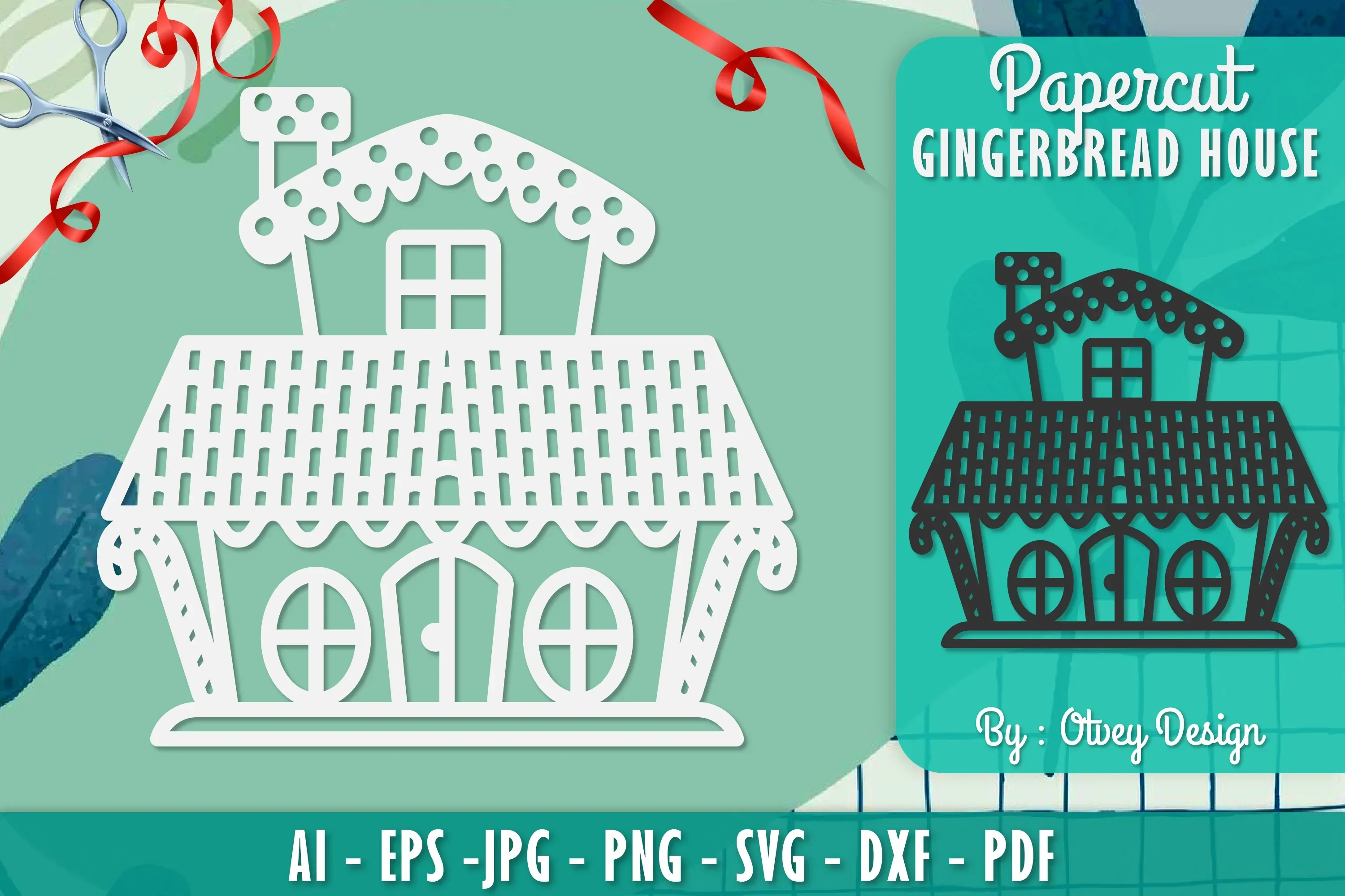 Gingerbread House Papercut SVG Bundle