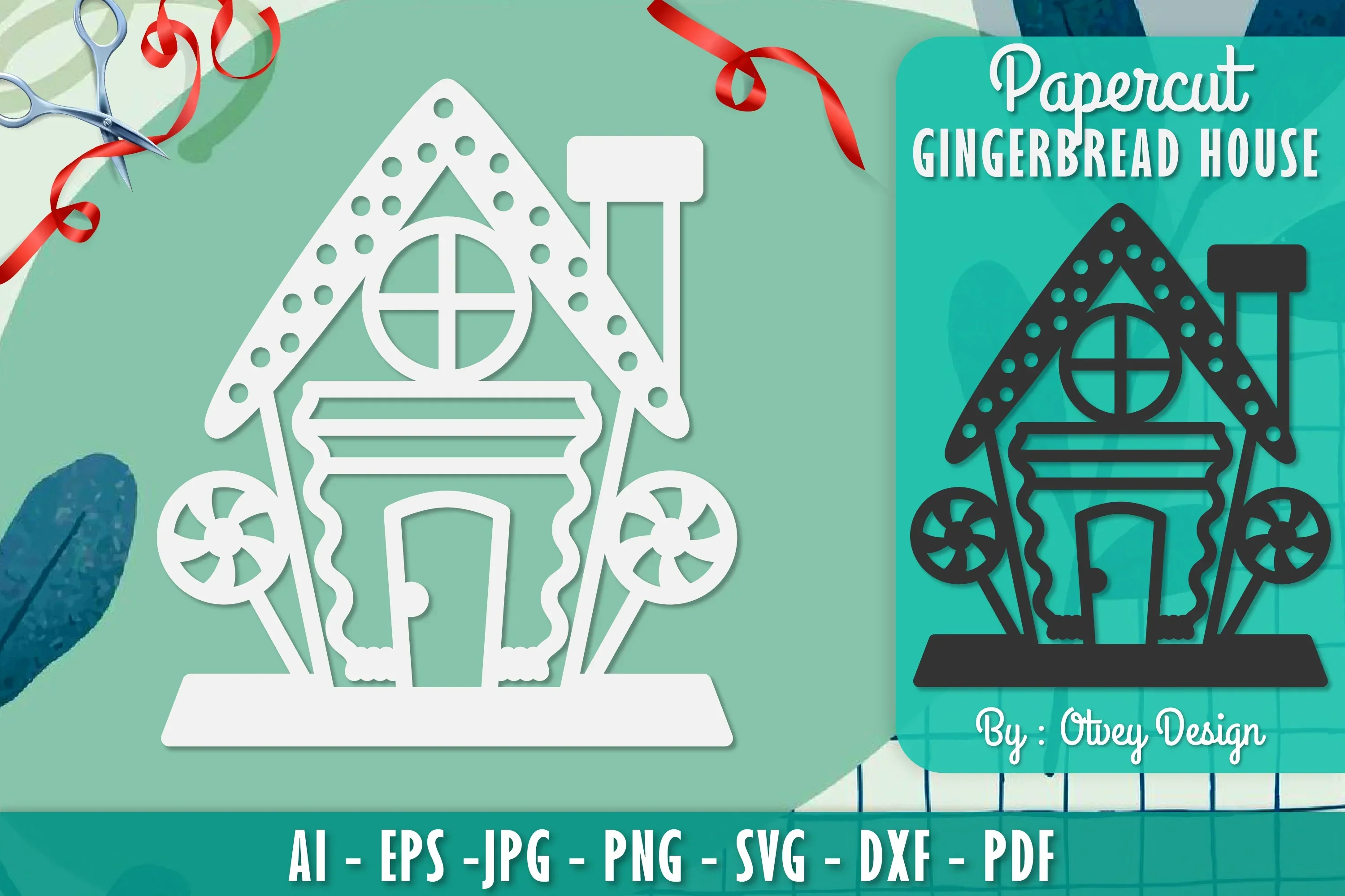 Gingerbread House Papercut SVG Bundle